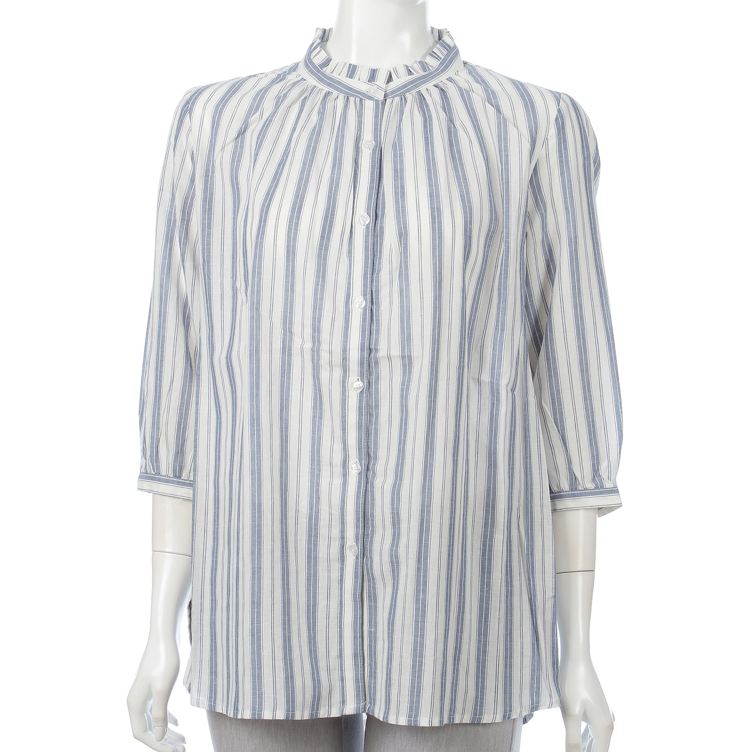 ストライプフリルネックシャツ - 画像7