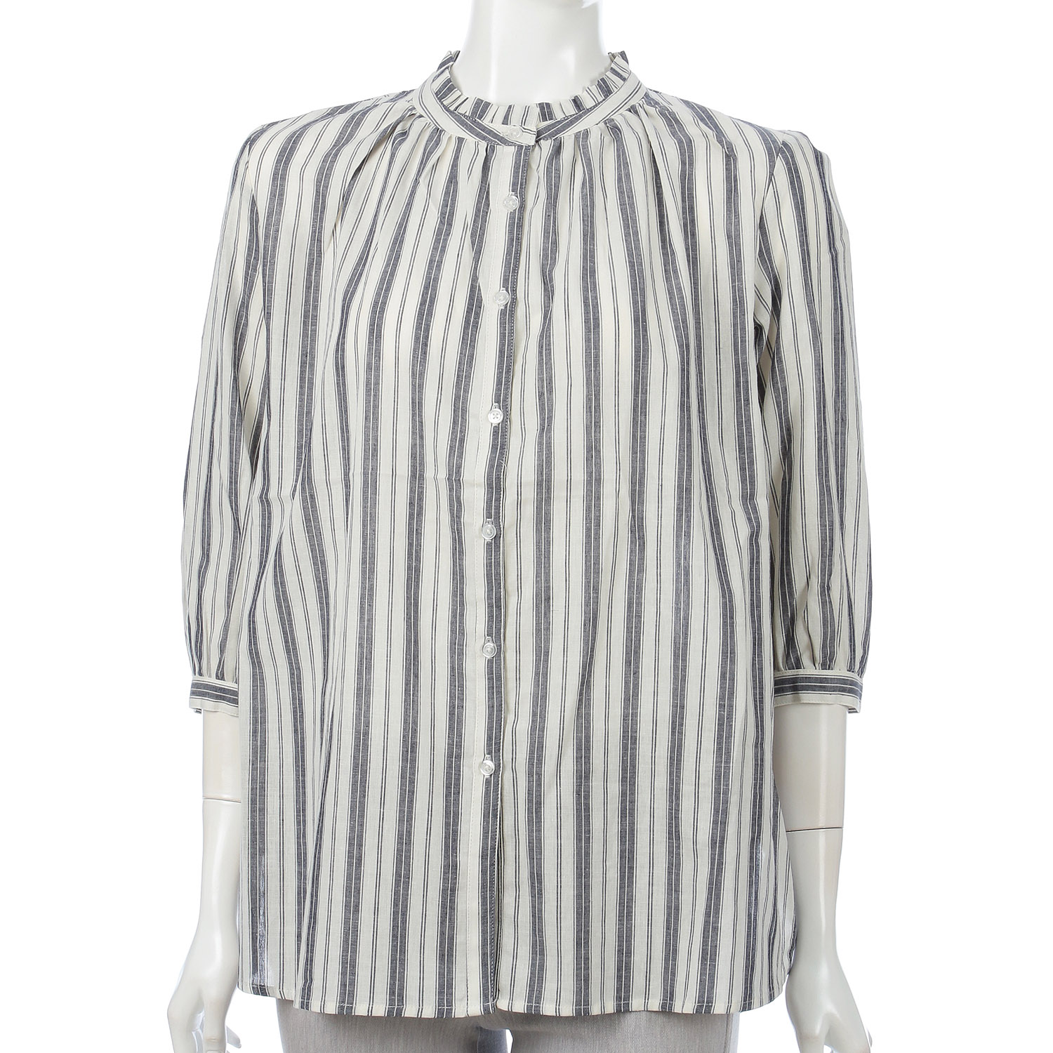 ストライプフリルネックシャツ - 画像8