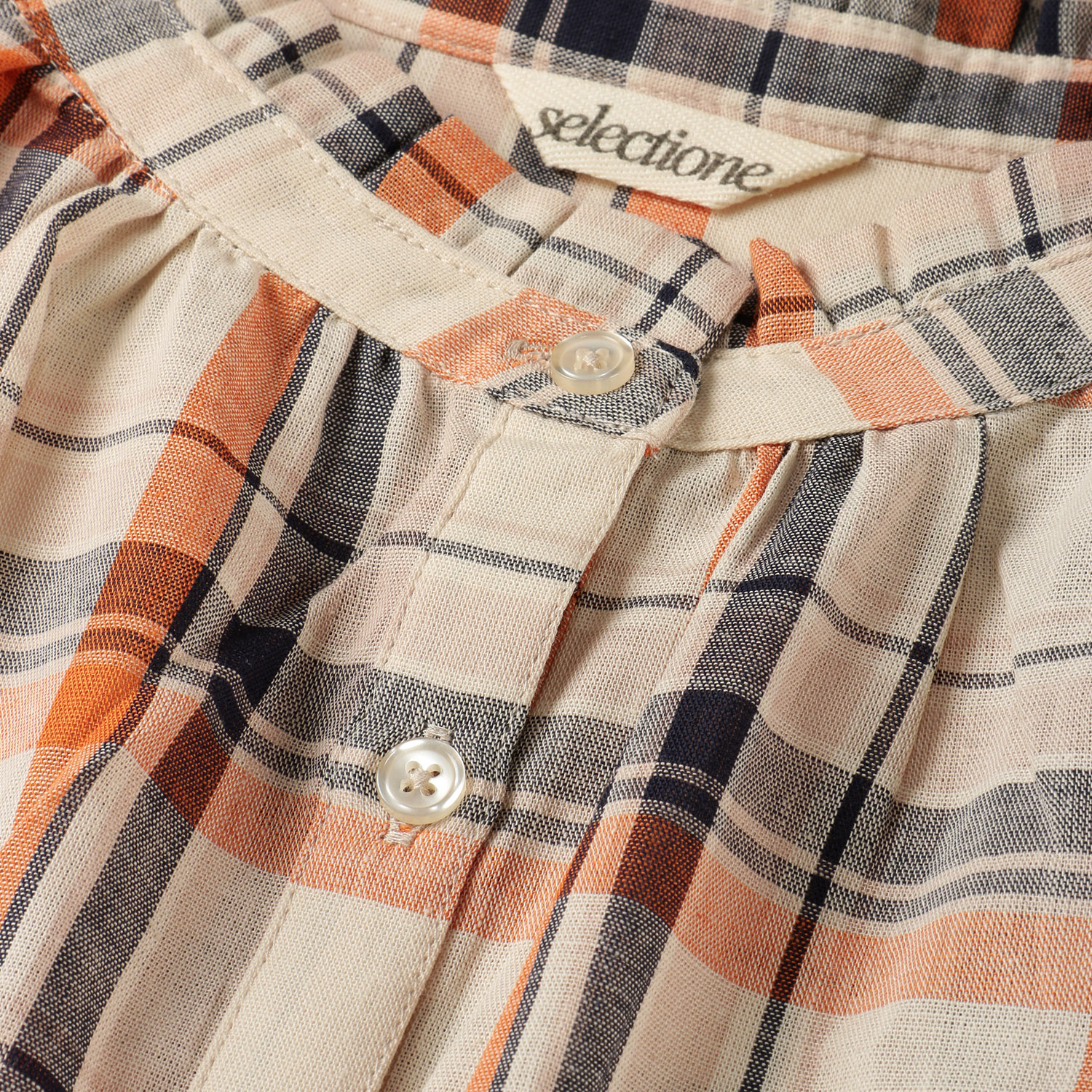 チェックフリルネックシャツ - 画像6