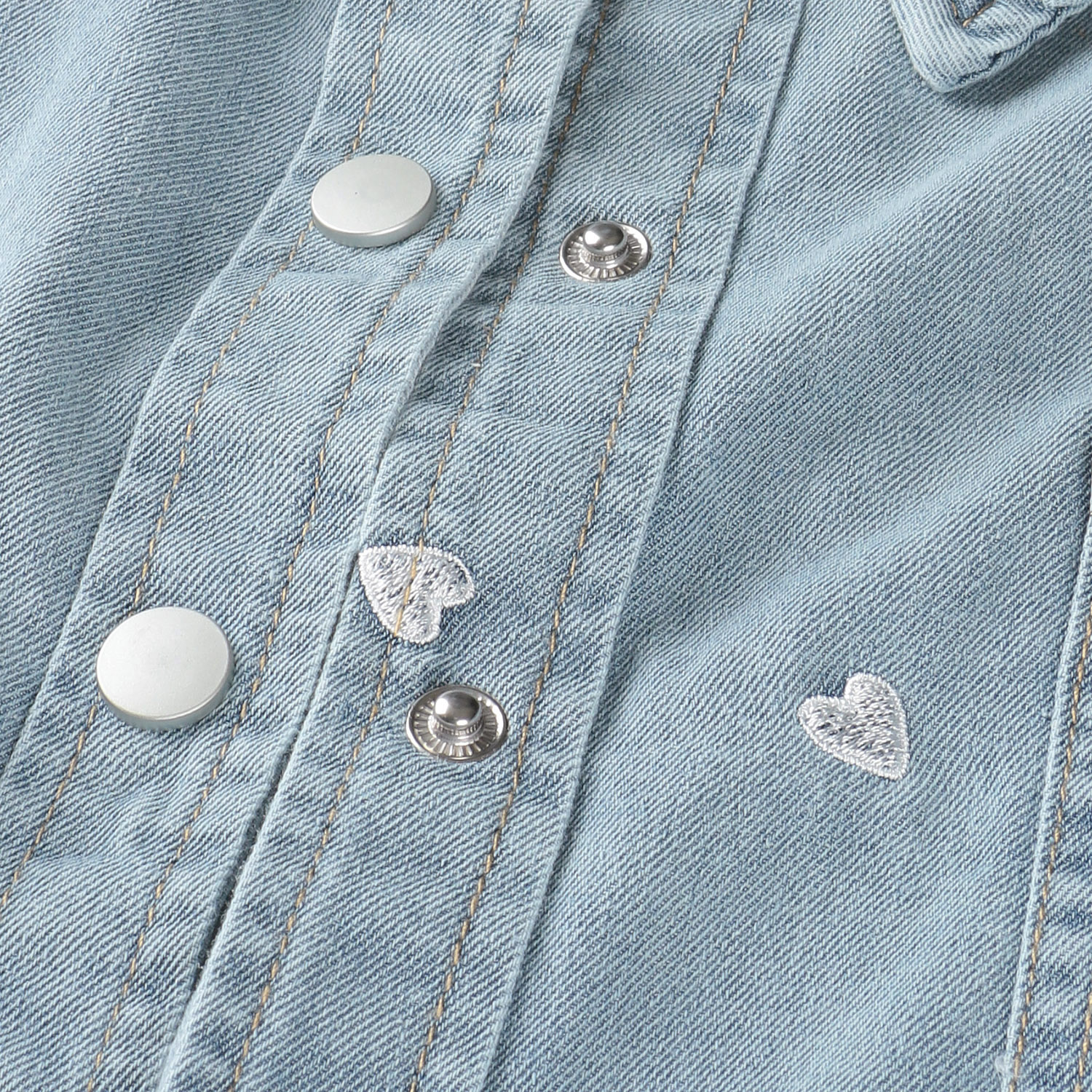ハートデザインデニムシャツ - 画像3