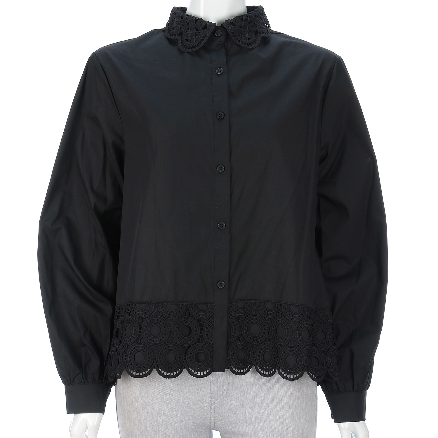 スカラップデザインブラウス - 画像3