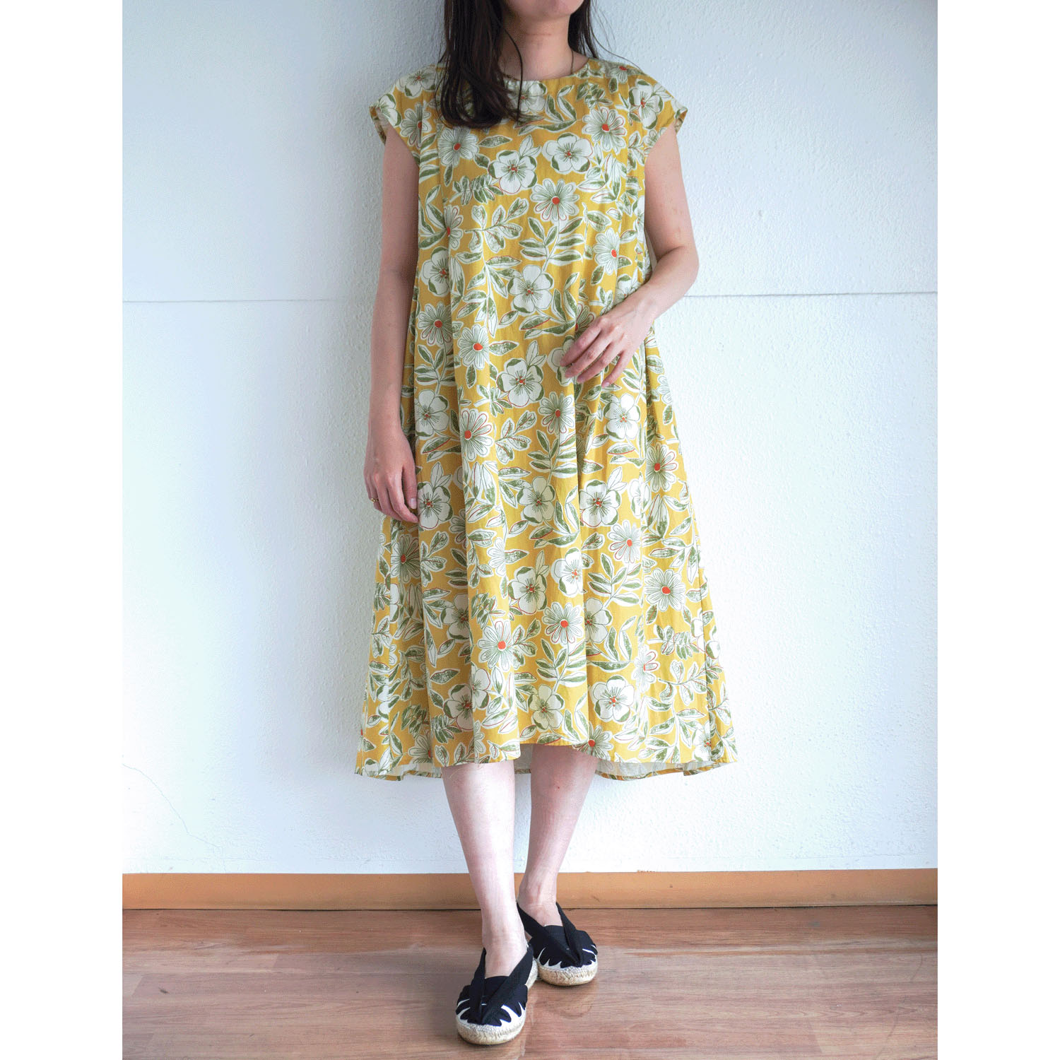 40ブロードインクジェットプリントワンピース - 画像1