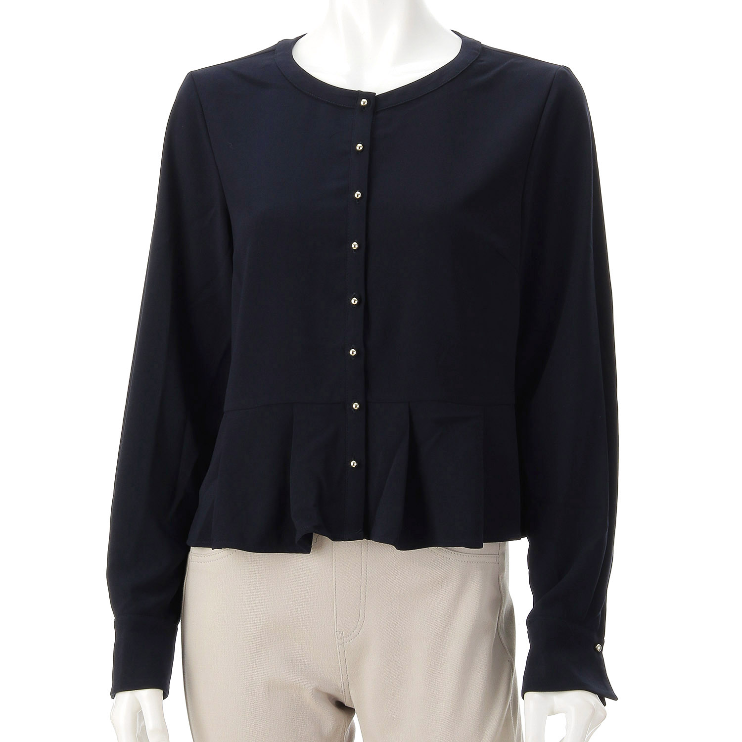 ジャケットライクノーカラーブラウス - 画像2