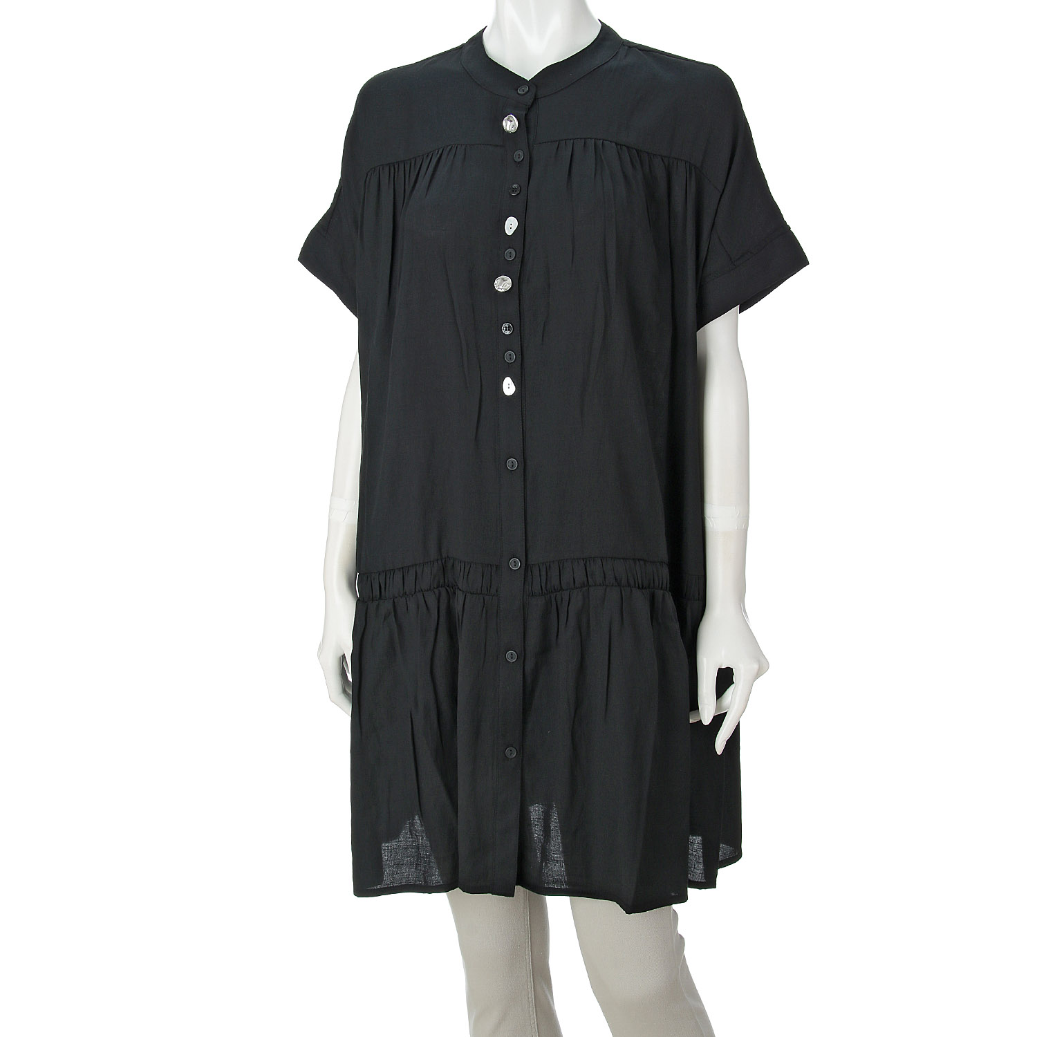 【my life】 ギャザー切替多釦チュニック - 画像5