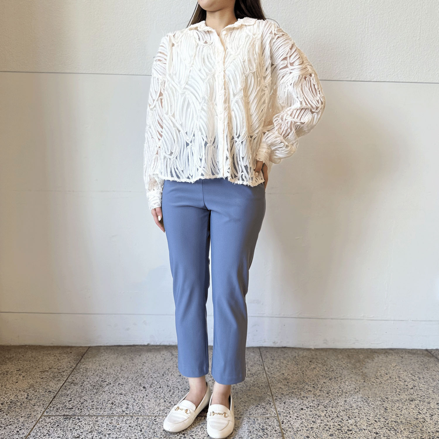 テープヤーンブラウス - 画像5