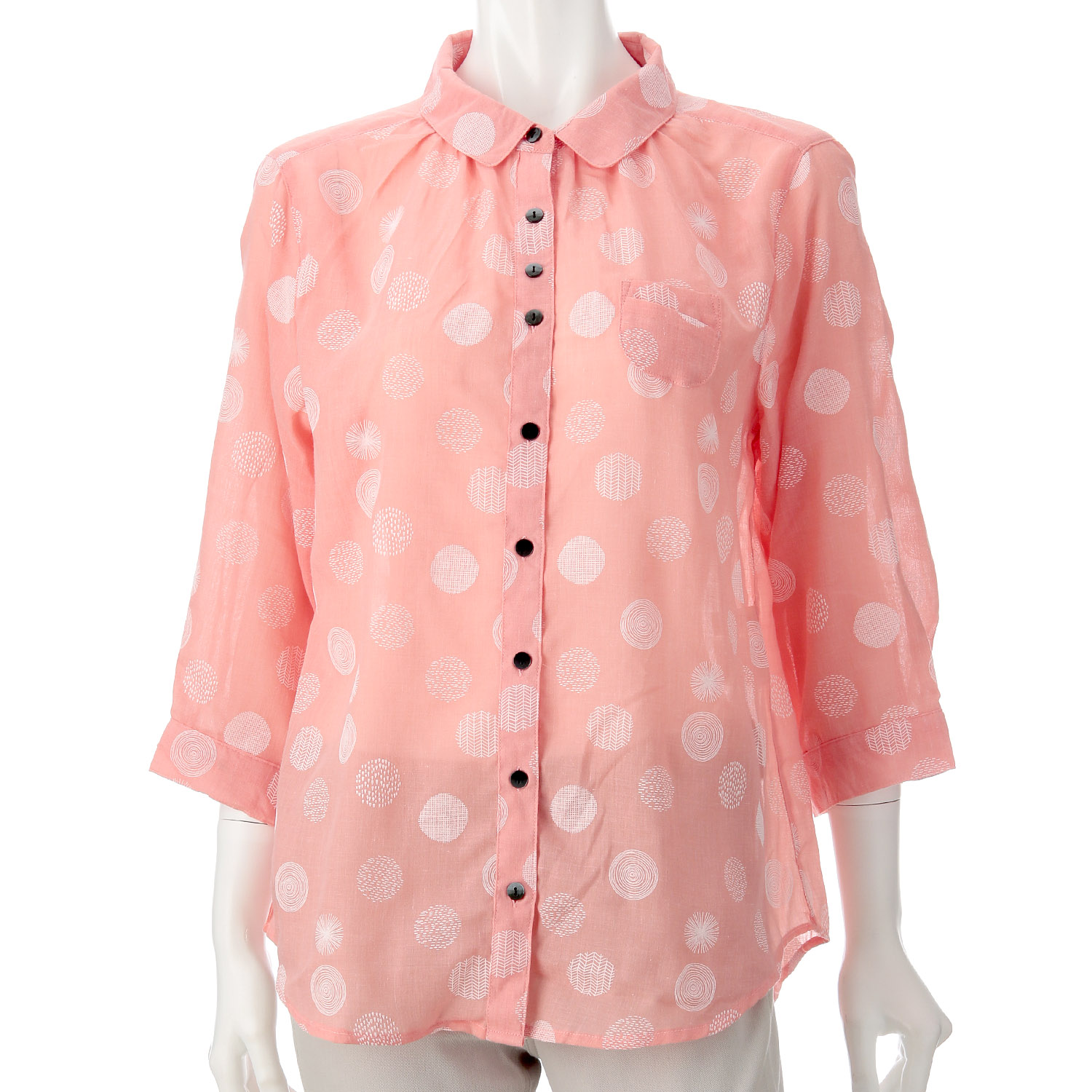 発砲プリントブラウス - 画像3