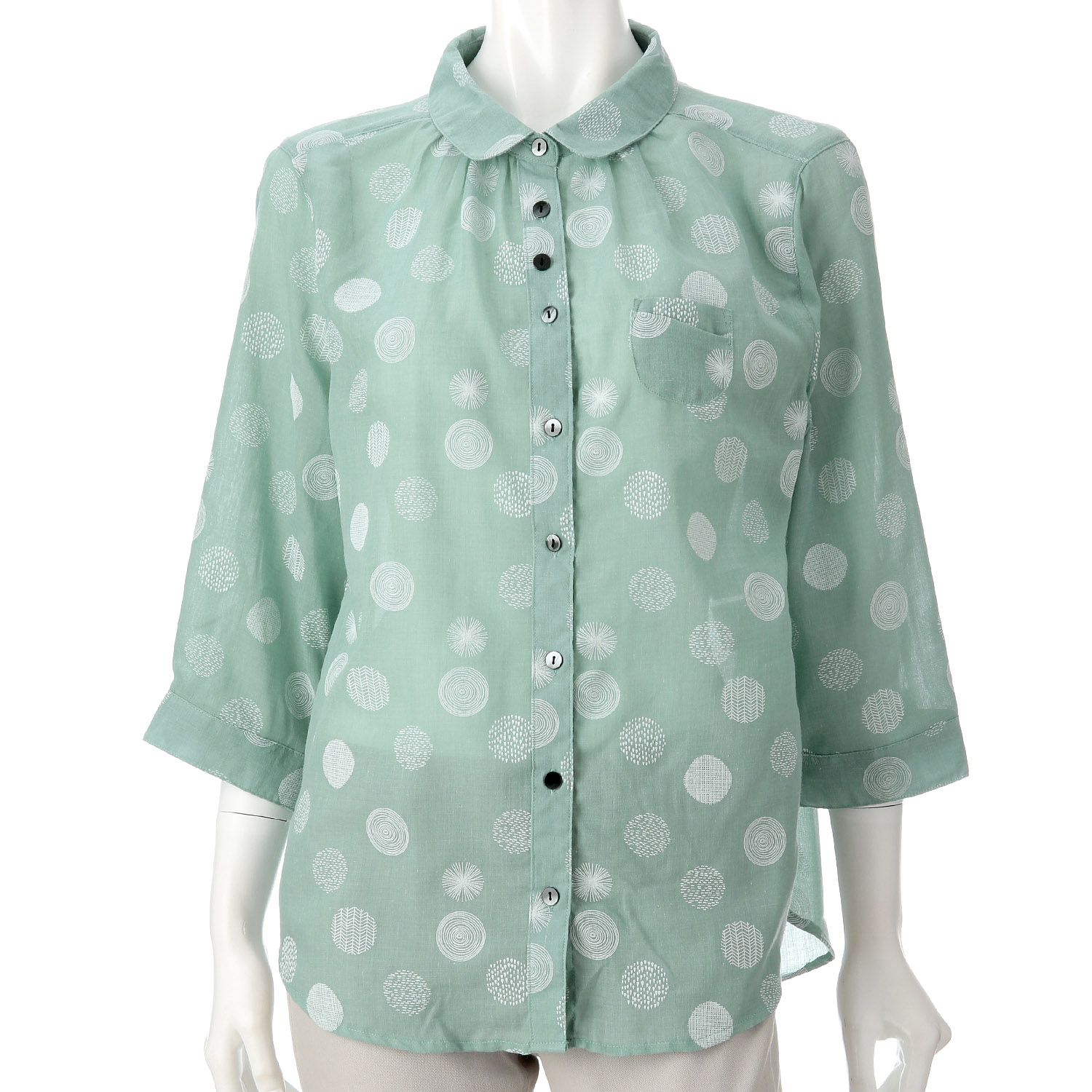 発砲プリントブラウス - 画像6