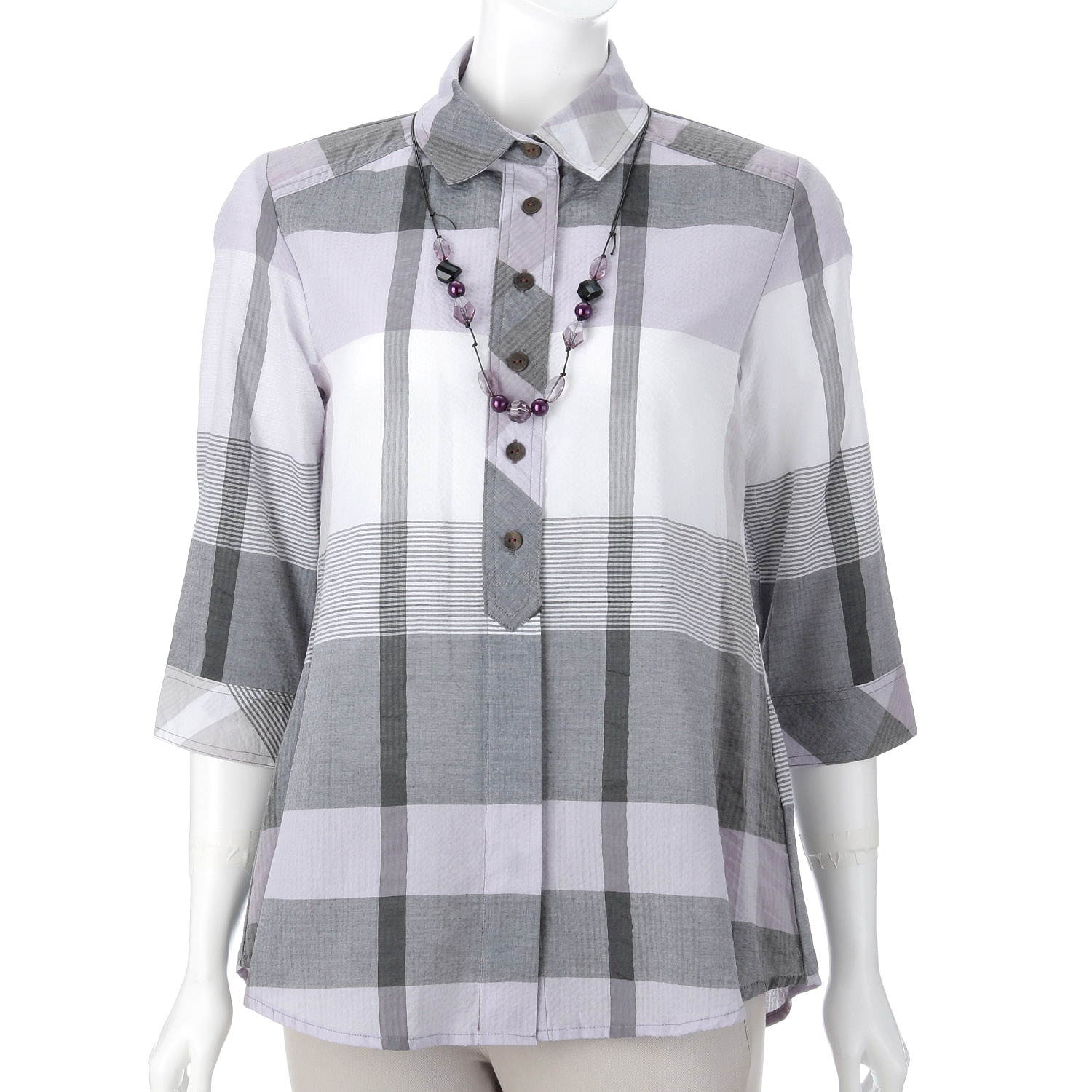 UVパネル柄ネックレス付チュニック - 画像1