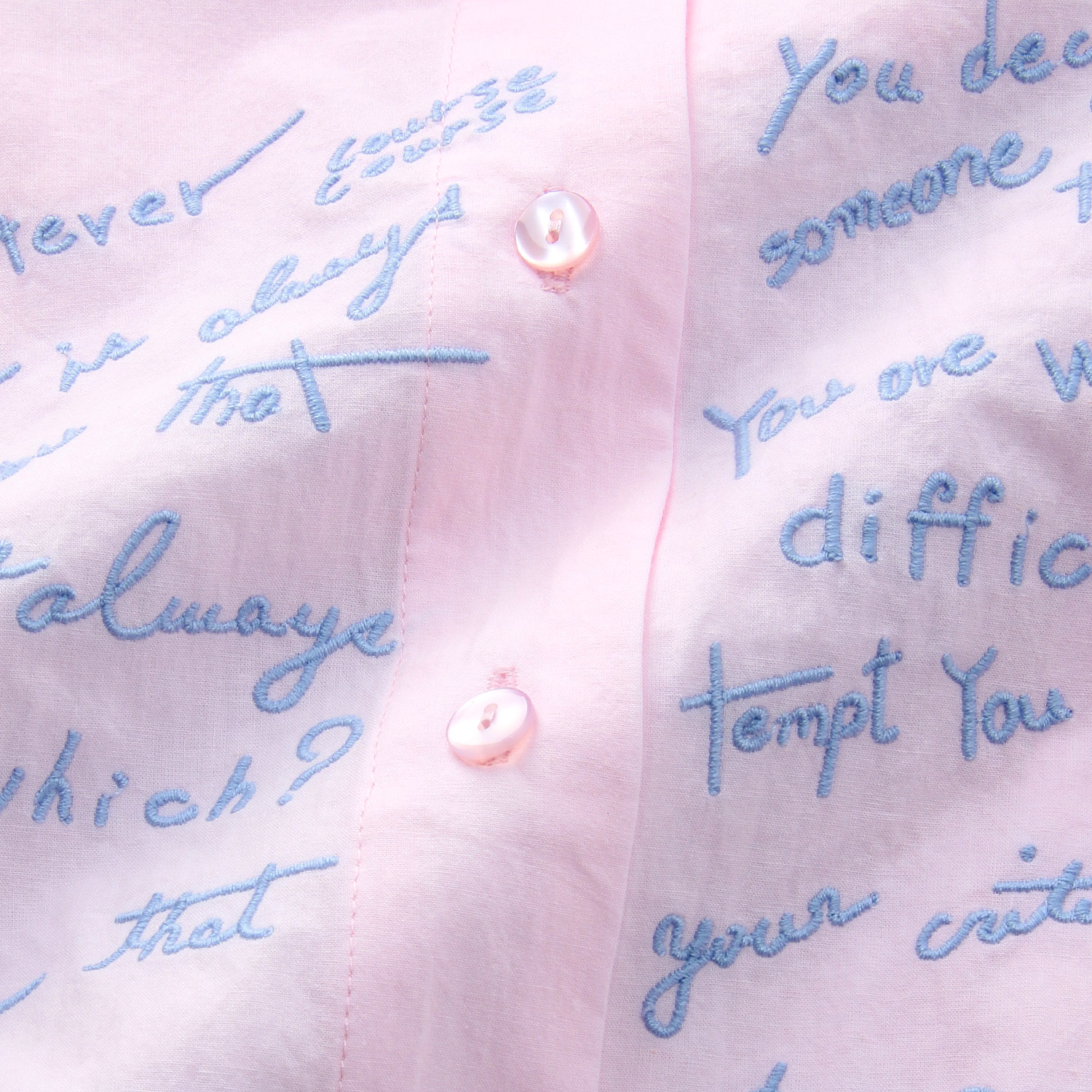 綿ワッシャーロゴ刺繍ブラウス - 画像7