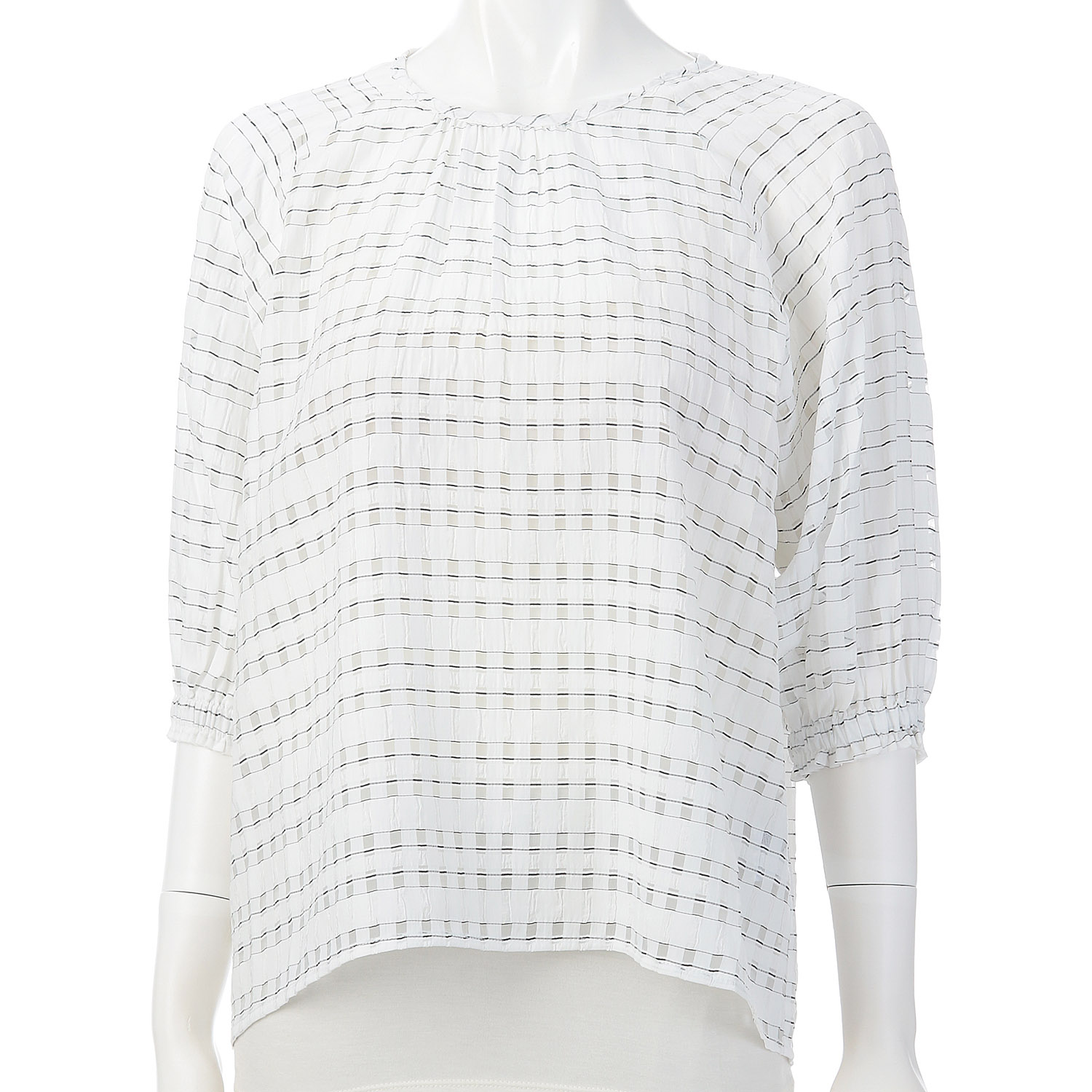 シアーチェックプルオーバー - 画像2