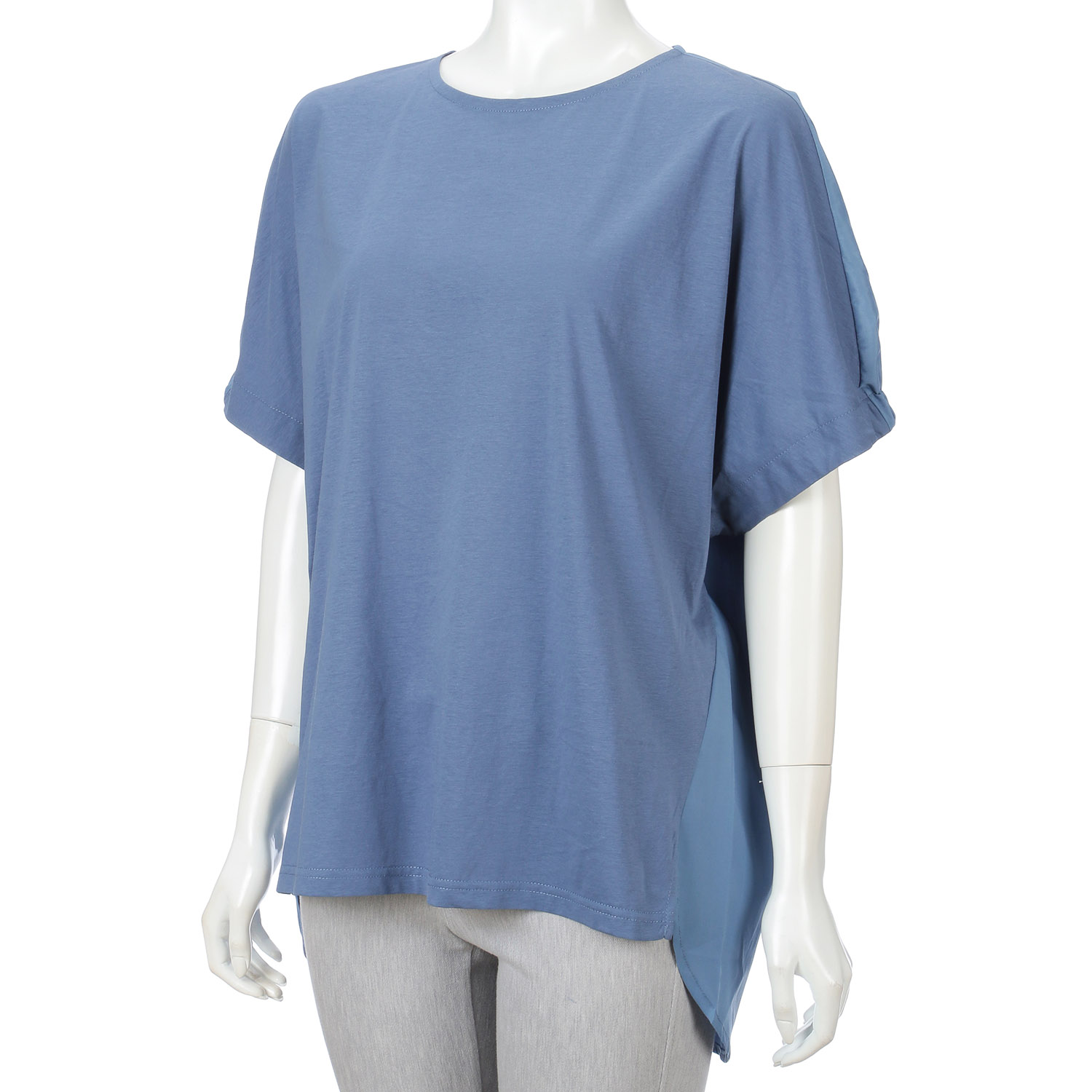 シルケット綿後身布帛使いプルオーバー - 画像12