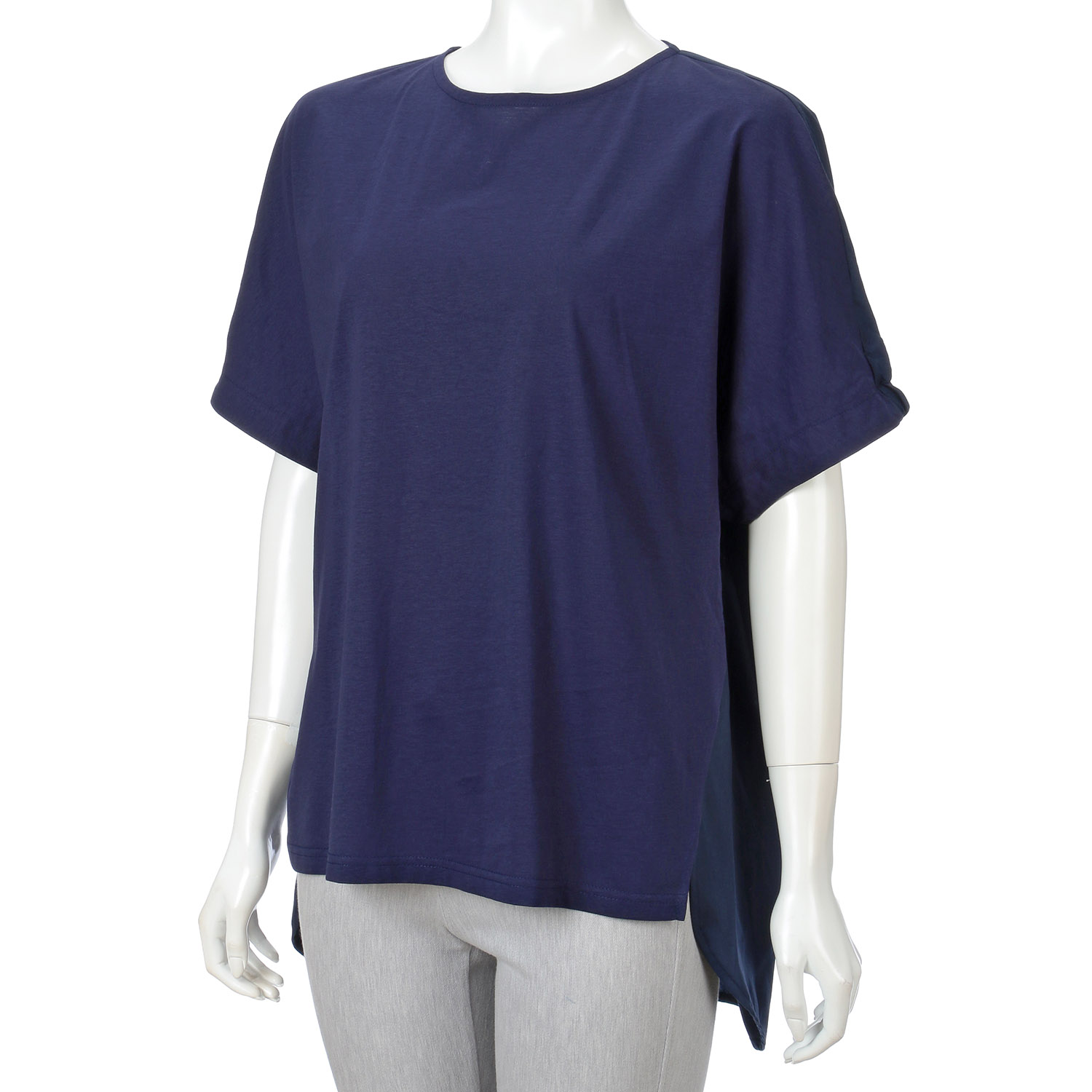 シルケット綿後身布帛使いプルオーバー - 画像13