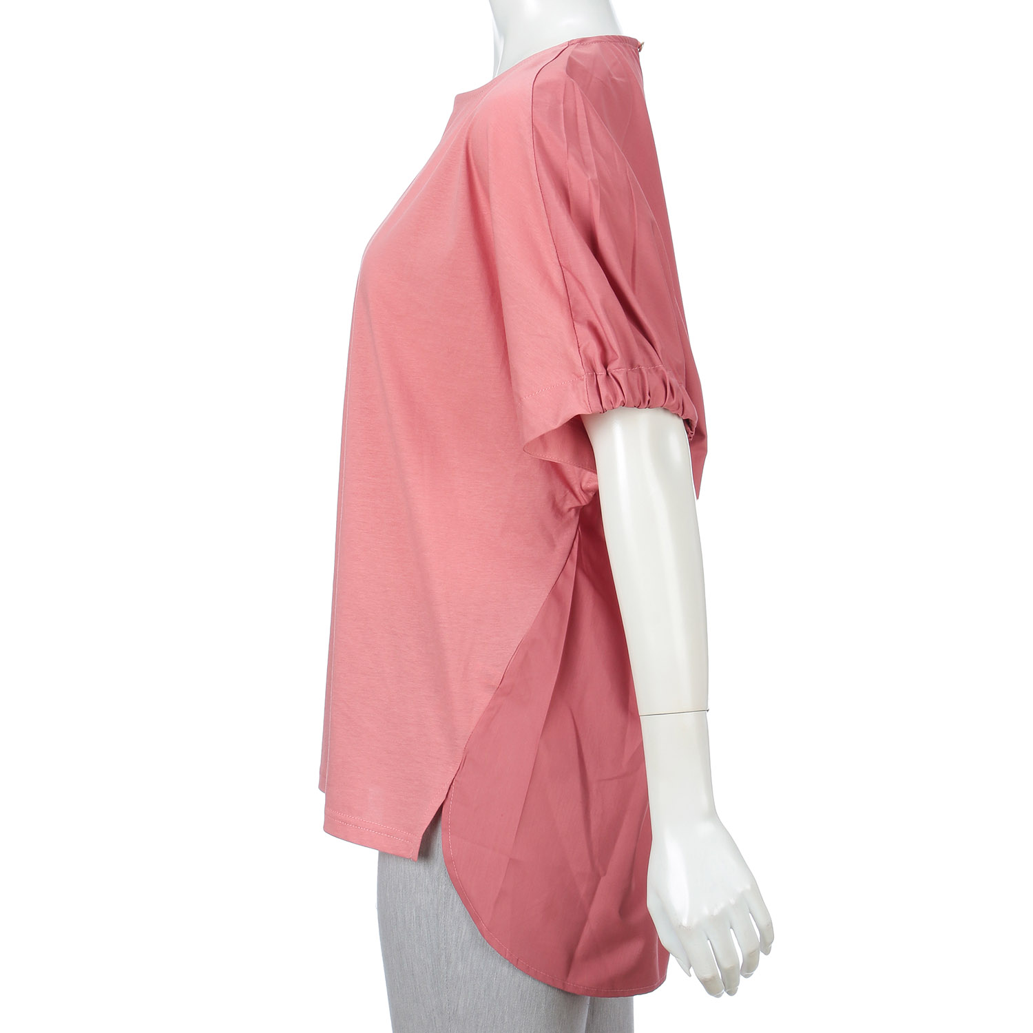 シルケット綿後身布帛使いプルオーバー - 画像9