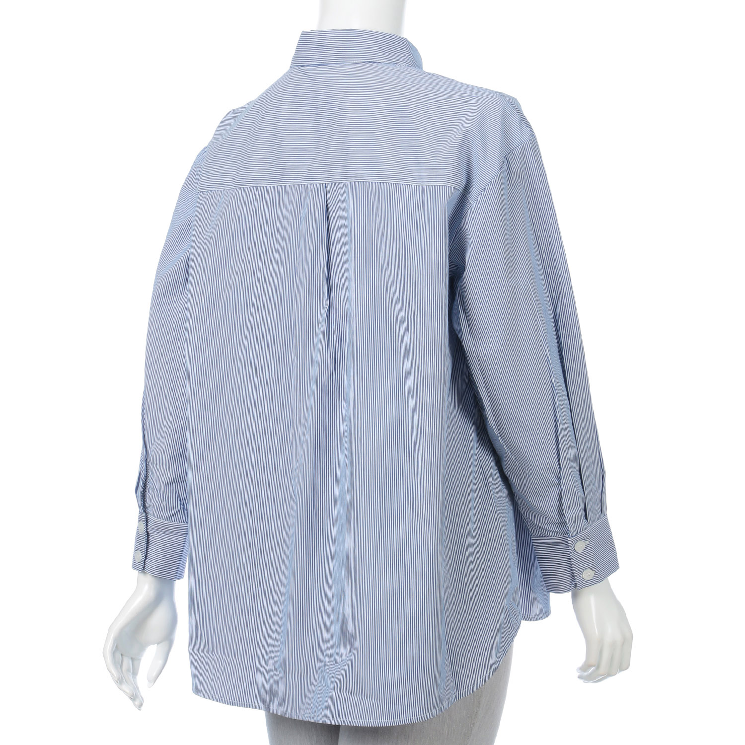 Myauris猫刺繍先染めストライプシャツ - 画像4