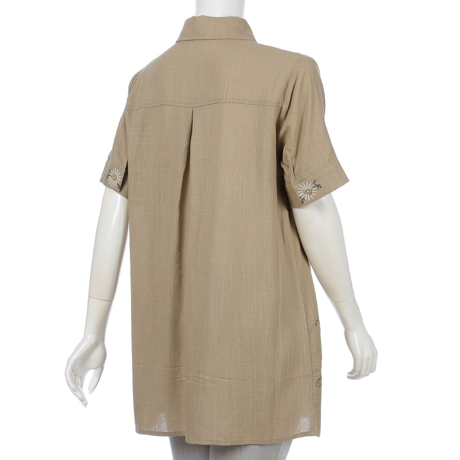 裾刺繍オープンシャツ - 画像4