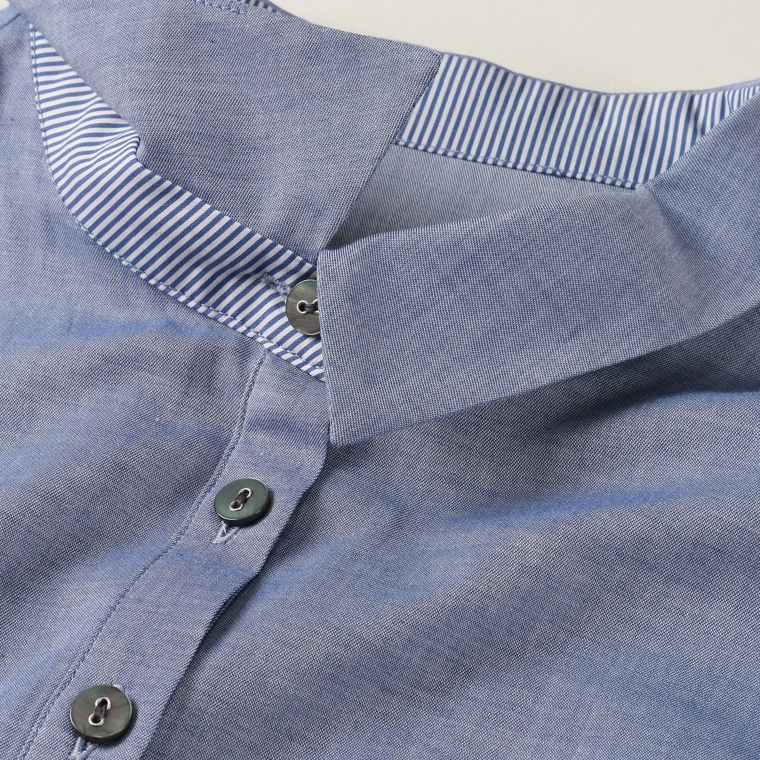 ダンガリー配色ブラウス - 画像4