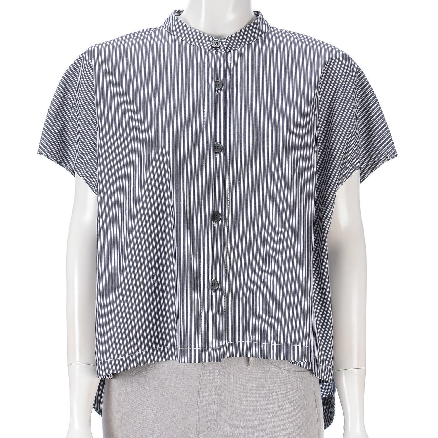 ストライプ柄オーバーブラウス - 画像5