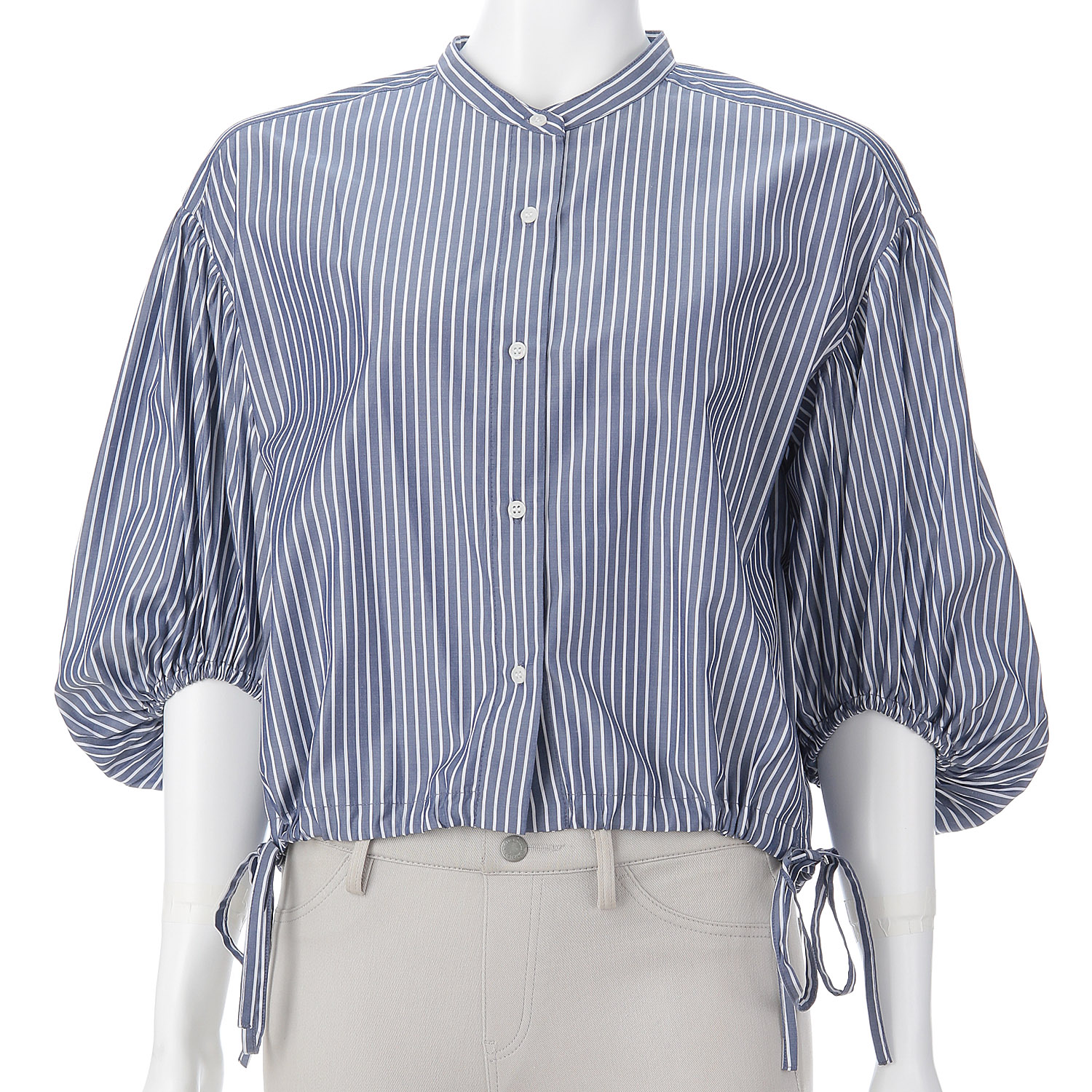 ストライプ柄ブラウス - 画像7