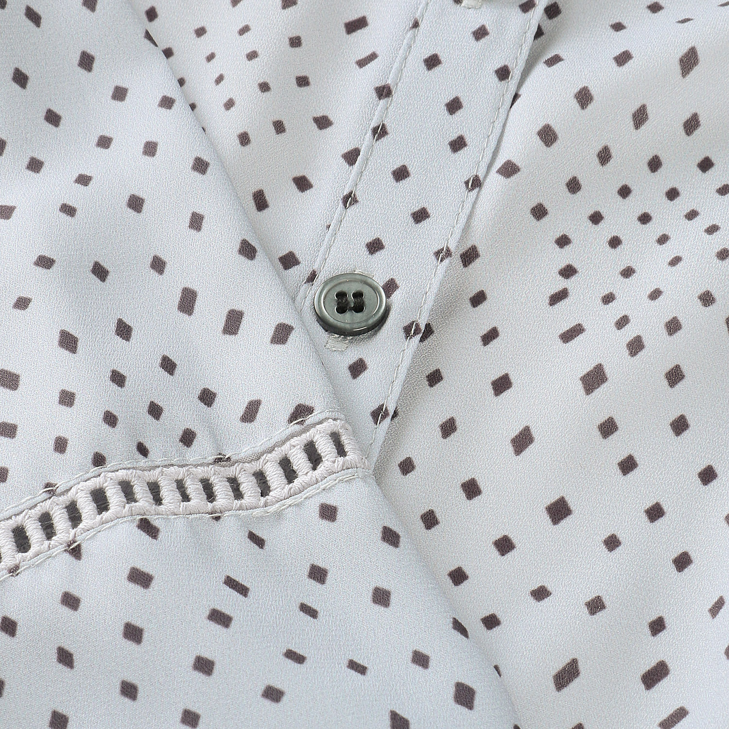 プリント袖シャーリングブラウス - 画像6