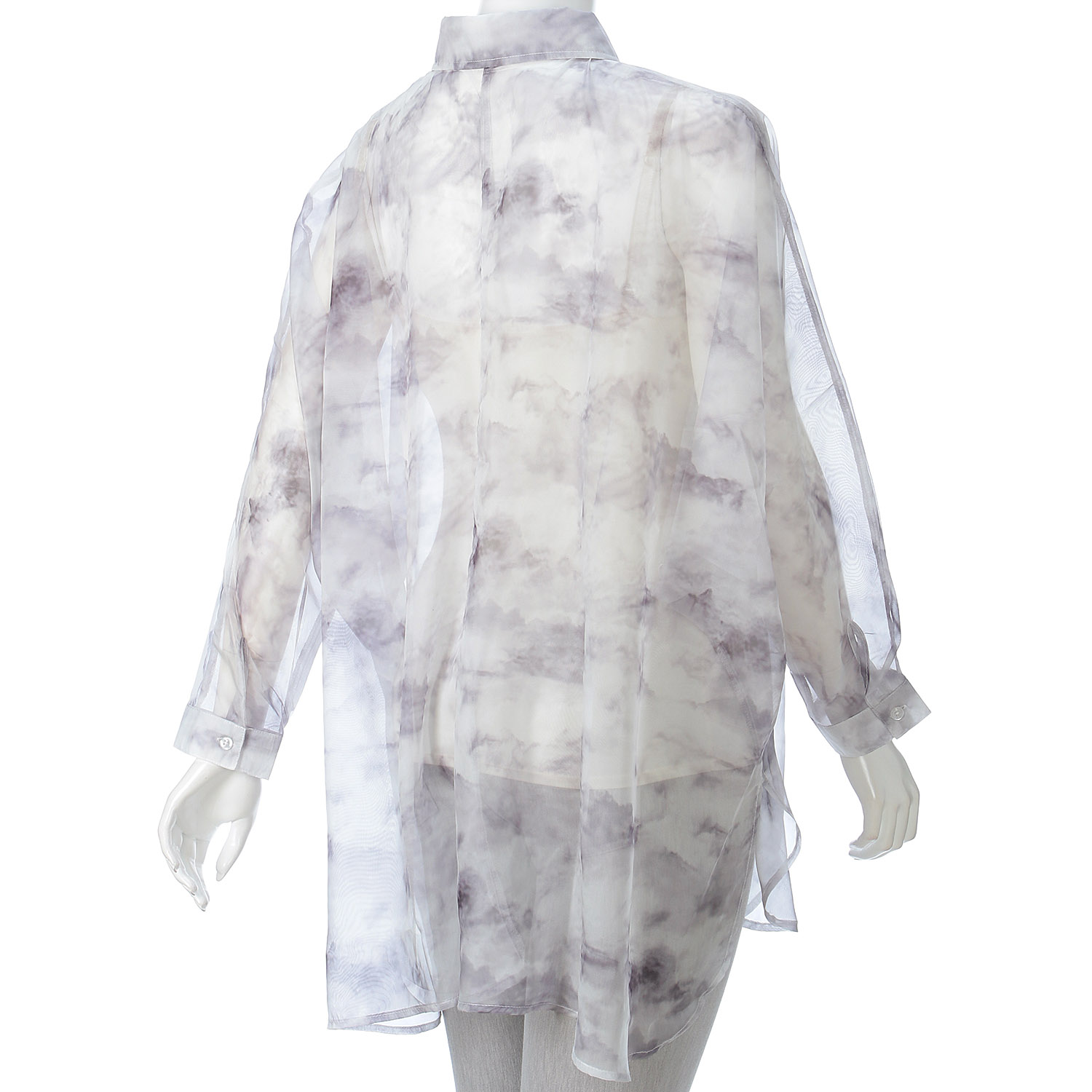 シアー柄ドルマンシャツ - 画像4