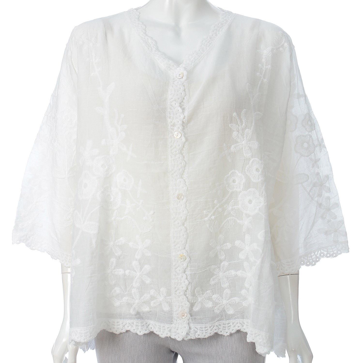 かぎ針刺繍ブラウス - 画像3