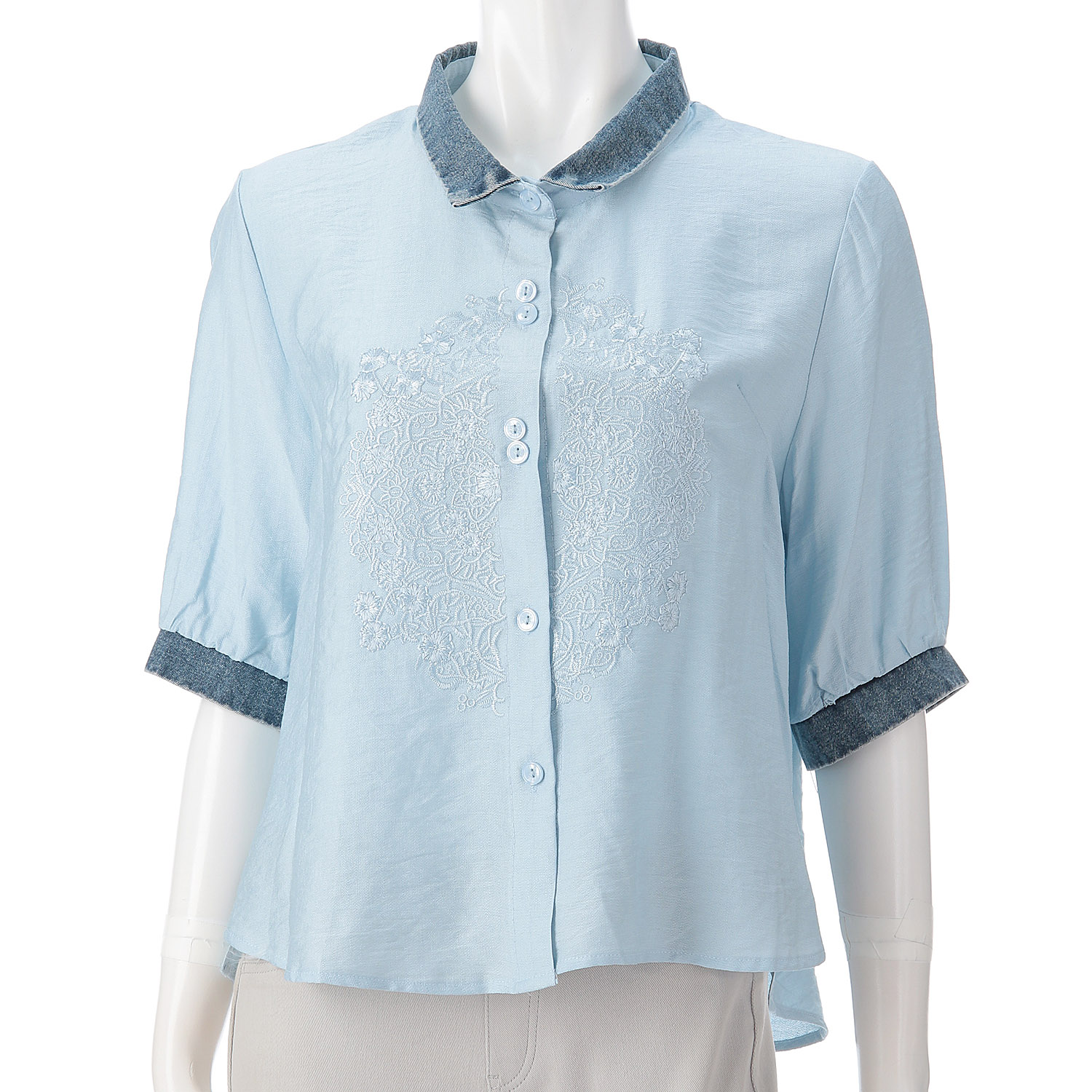 デニムカラーブラウス - 画像8