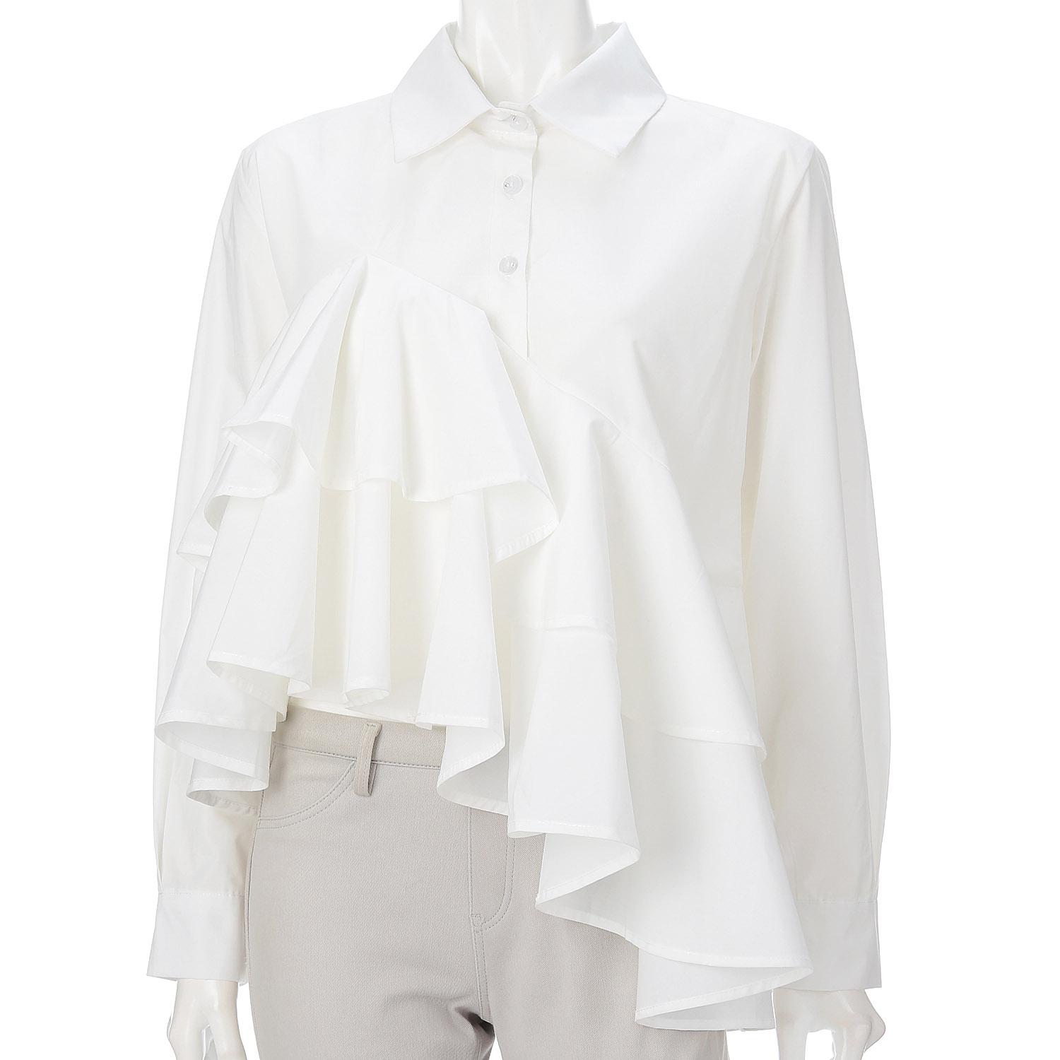 アシンメトリーデザインプルオーバー - 画像1