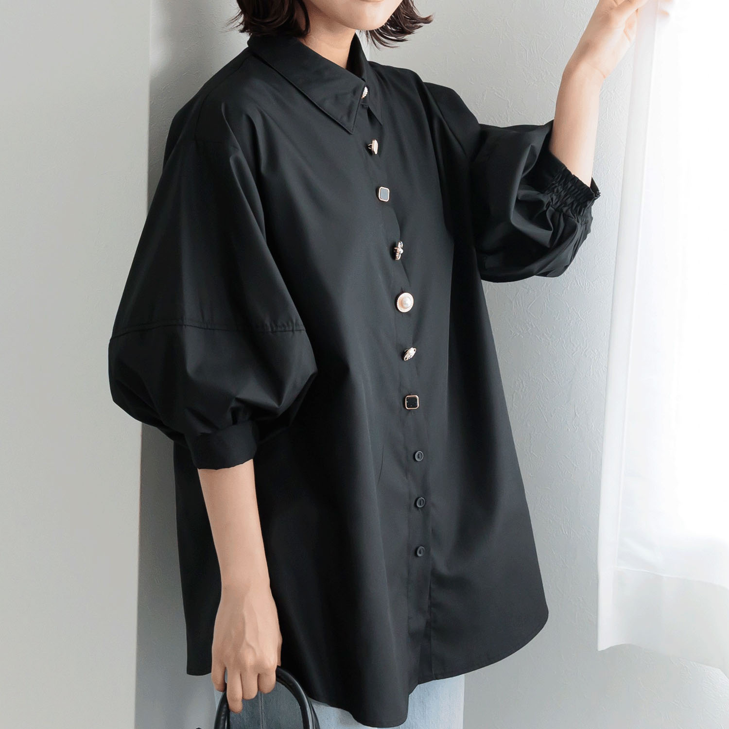 【my life】多釦ブラウス - 画像4