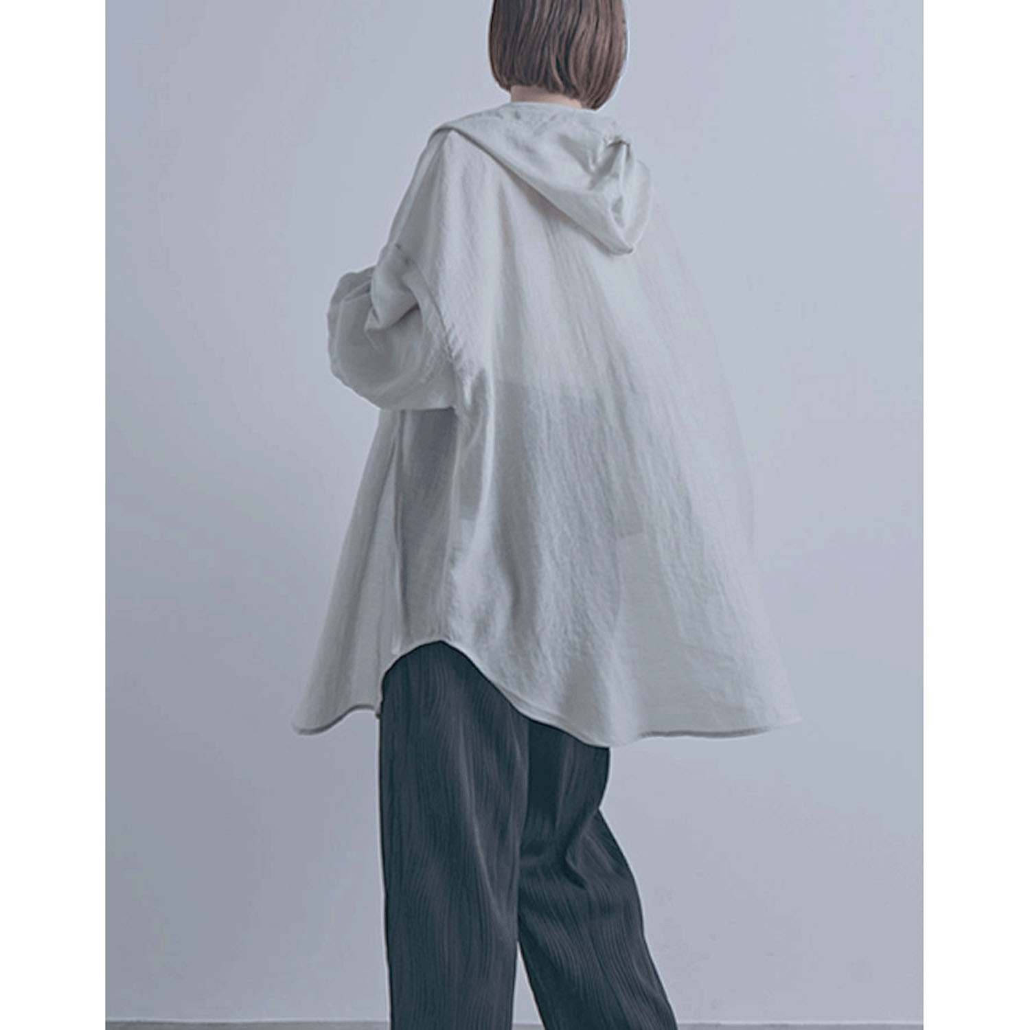 フード付きビッグシャツ - 画像4