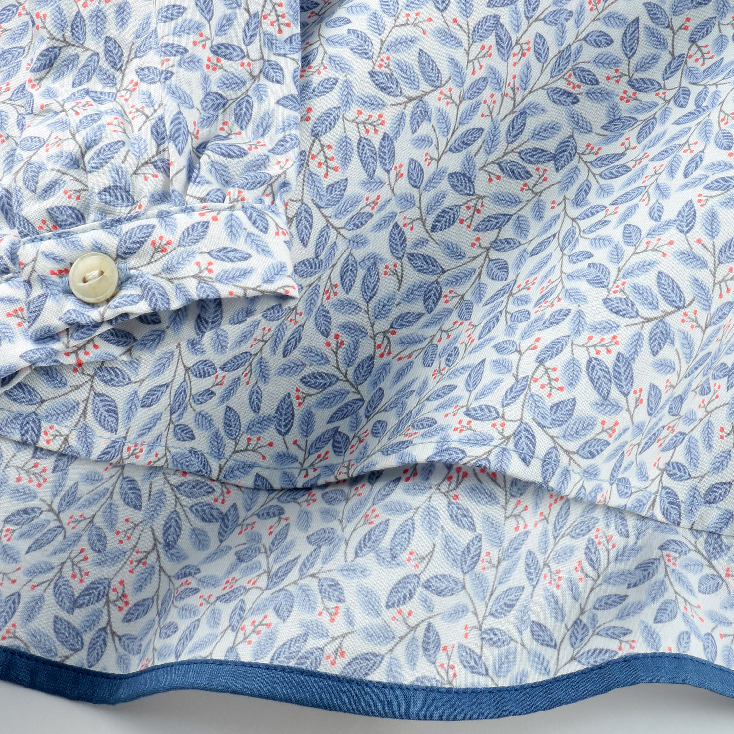 葉と実柄ブラウス - 画像8