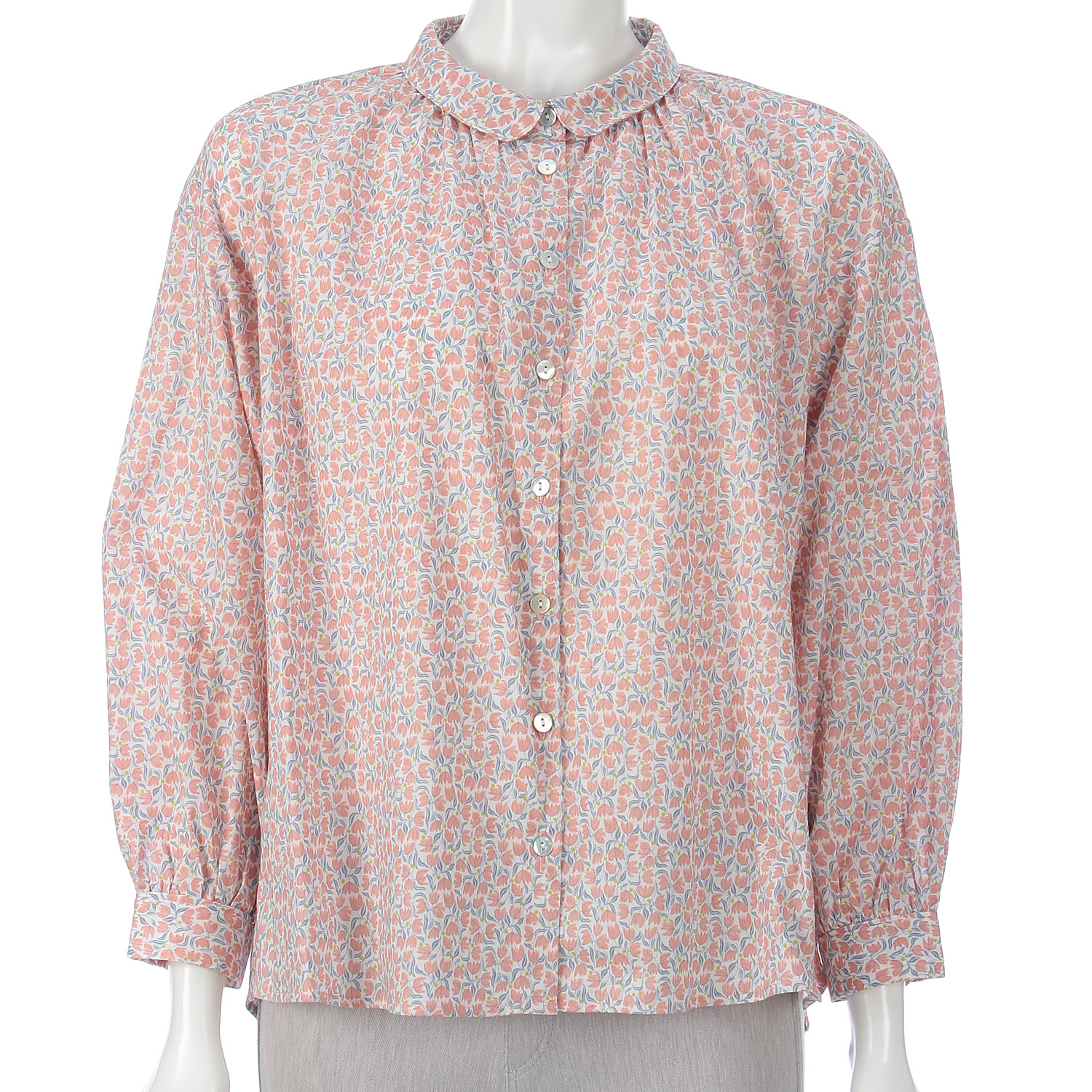 パターンチューリップ柄ブラウス - 画像3