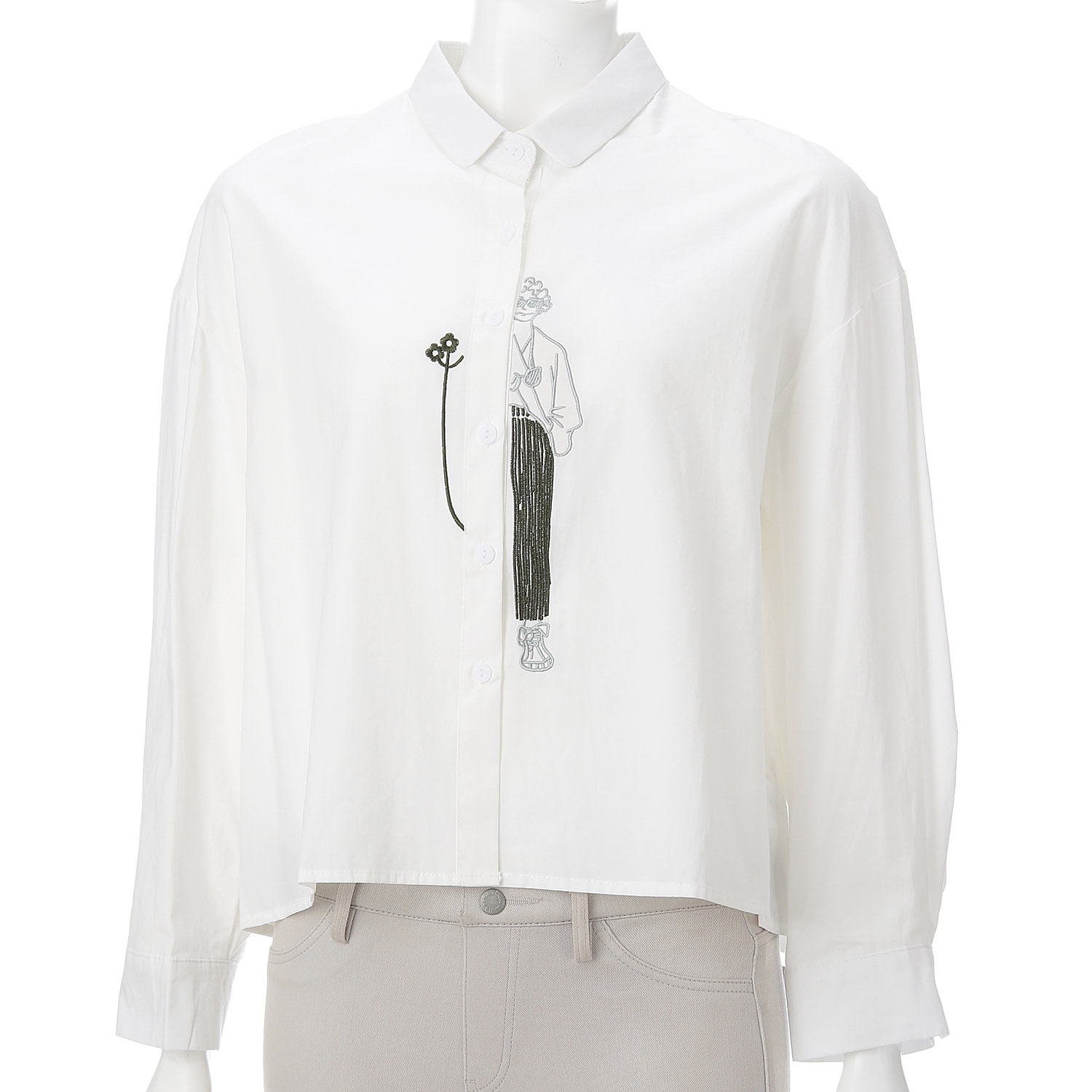 刺繍デザインブラウス - 画像1