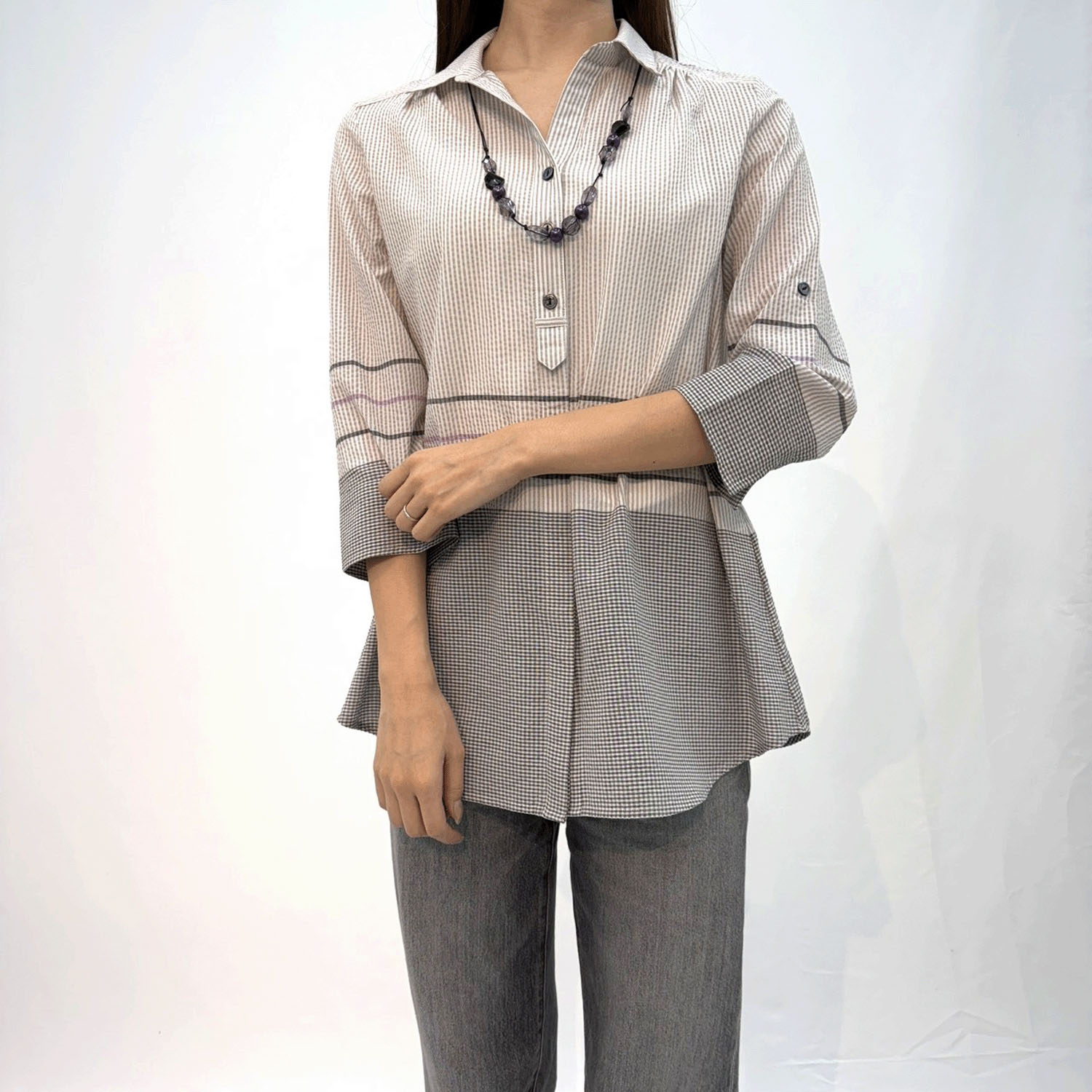 UVパネル柄ネックレス付きチュニック - 画像5