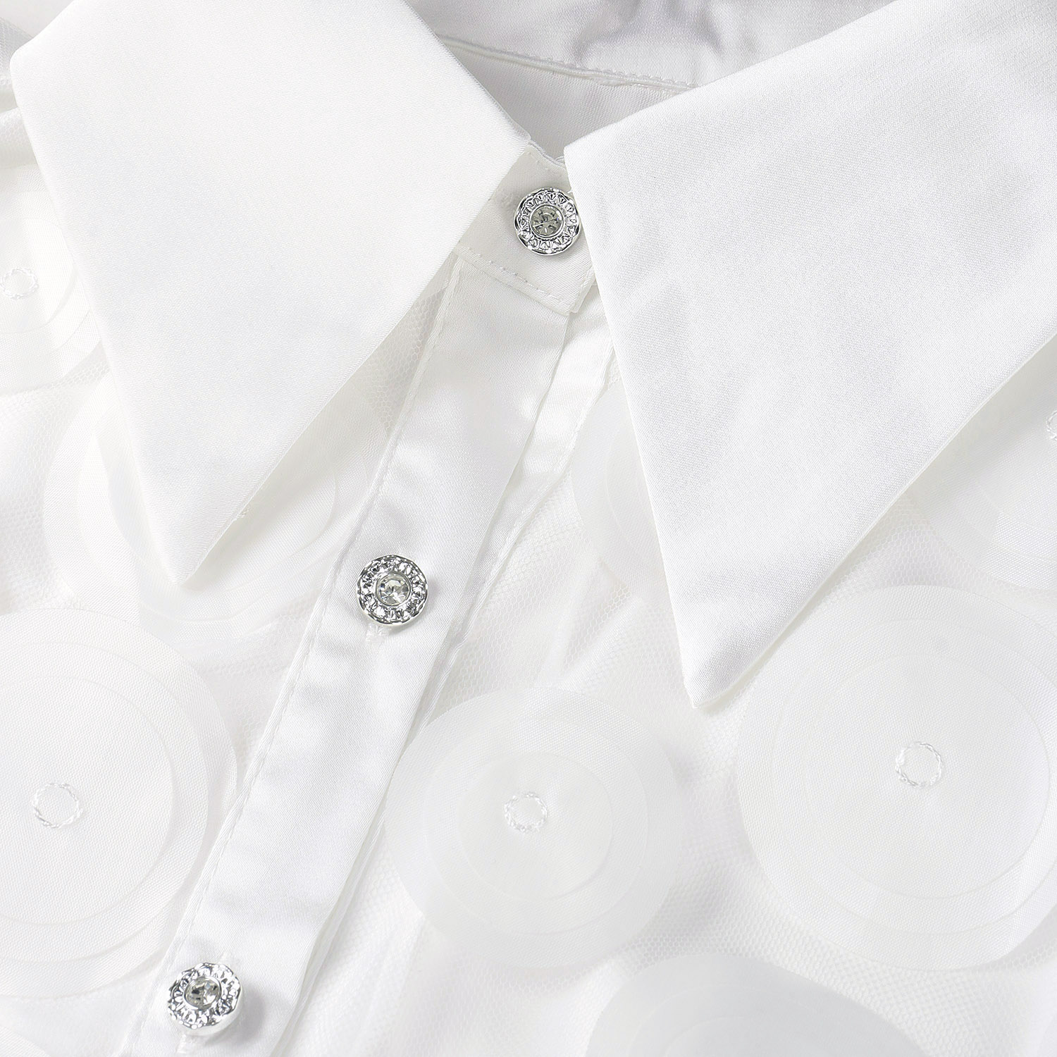 サークルモチーフシアーブラウス - 画像3