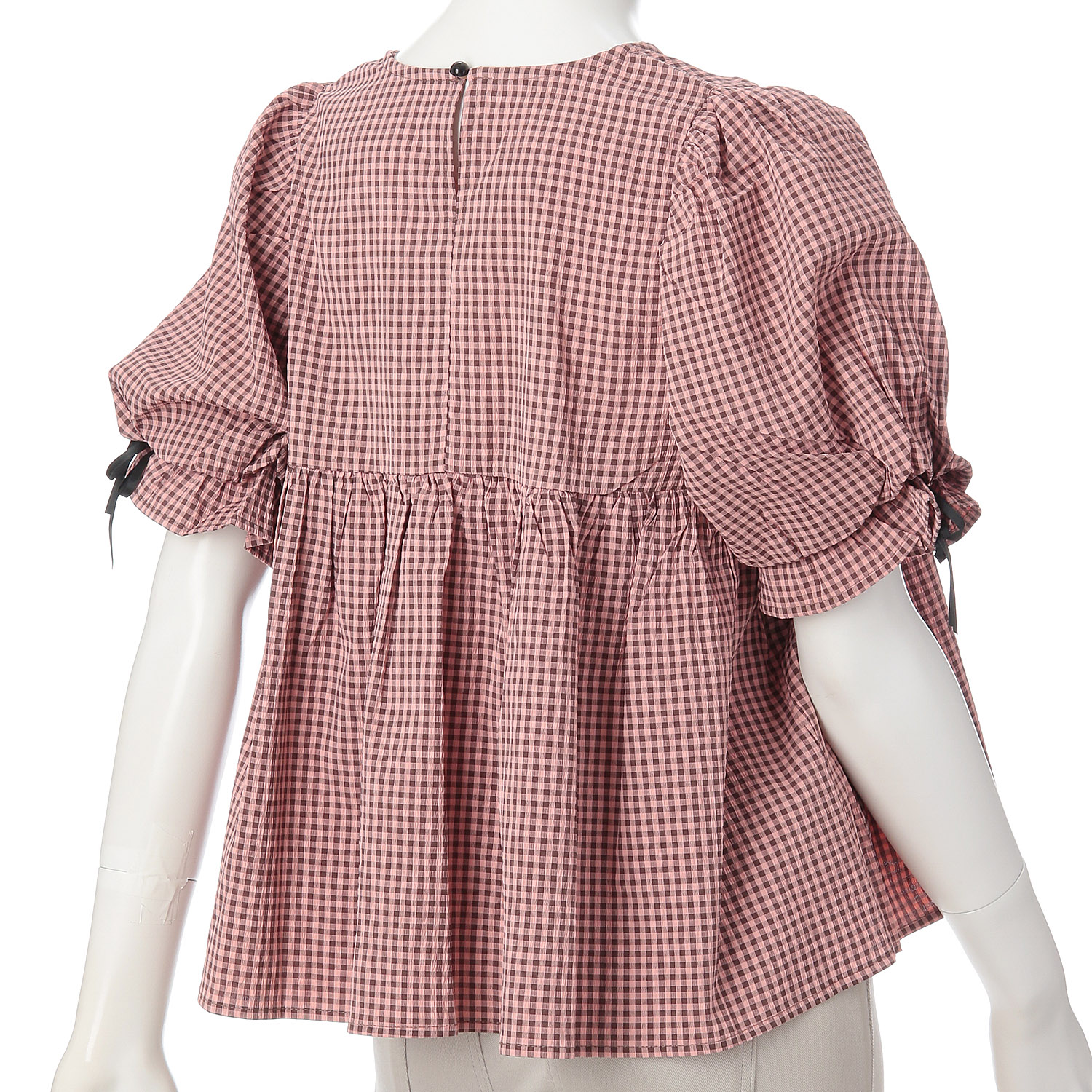 ギンガムパフスリーブプルオーバー - 画像4