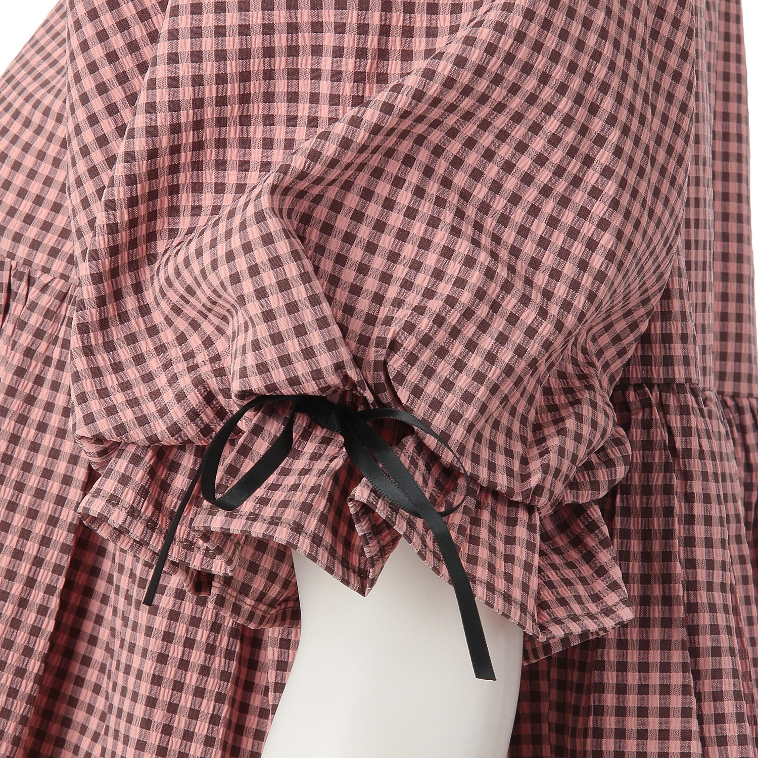 ギンガムパフスリーブプルオーバー - 画像5