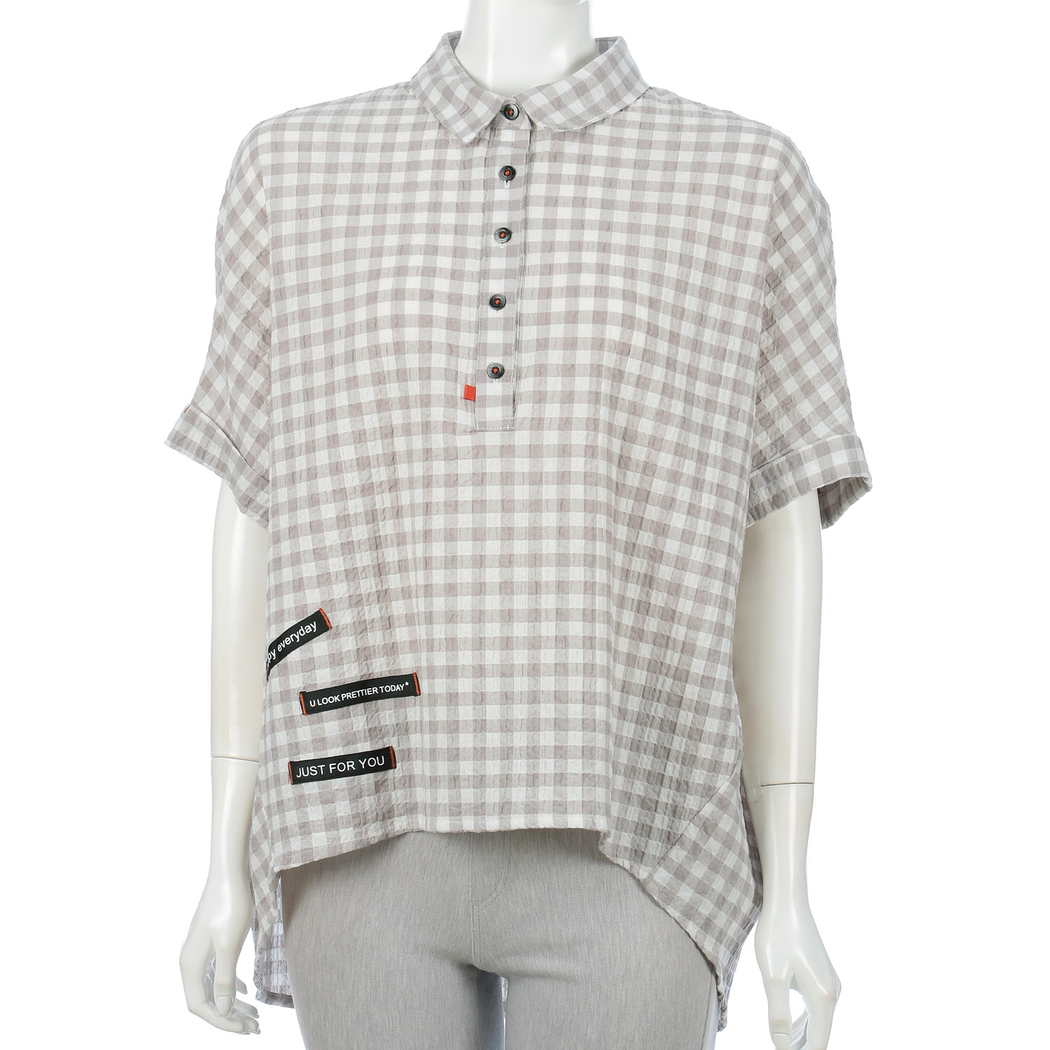 ギンガムブラウス - 画像2