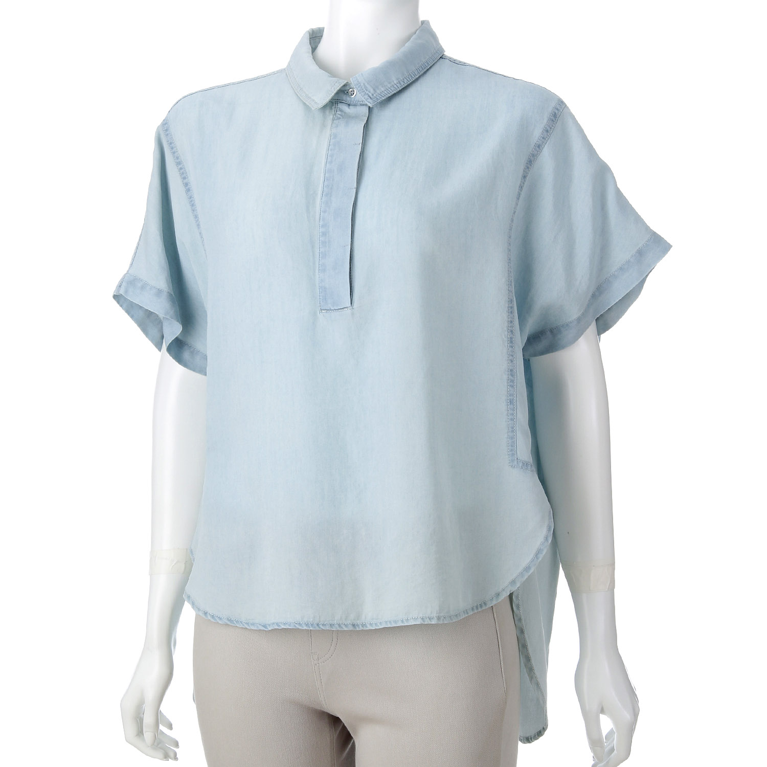 セルロースデニムブラウス - 画像3