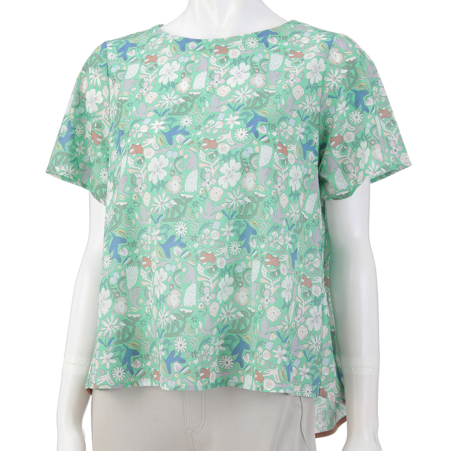 花幾何学柄プルオーバ－ - 画像1