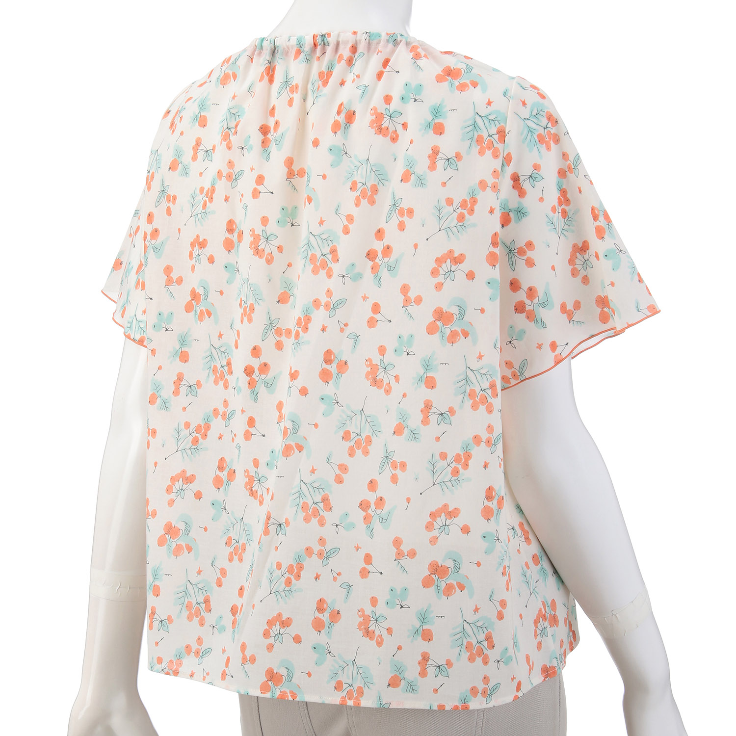 木の実柄ブラウス - 画像4