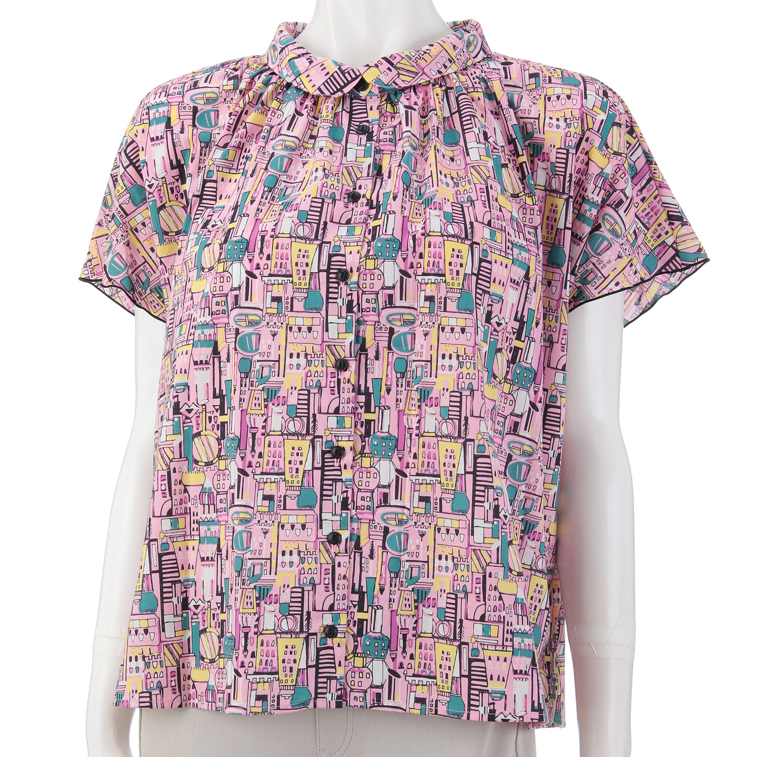 建物柄フレンチシャツ - 画像4