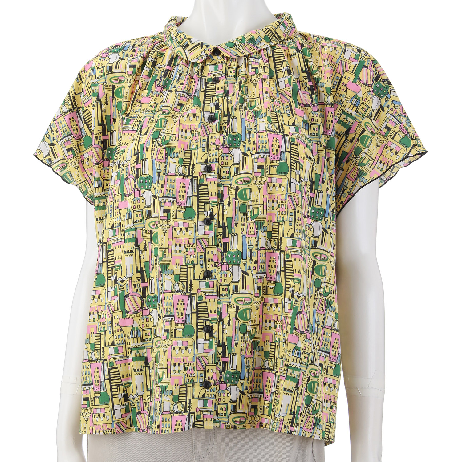 建物柄フレンチシャツ - 画像5