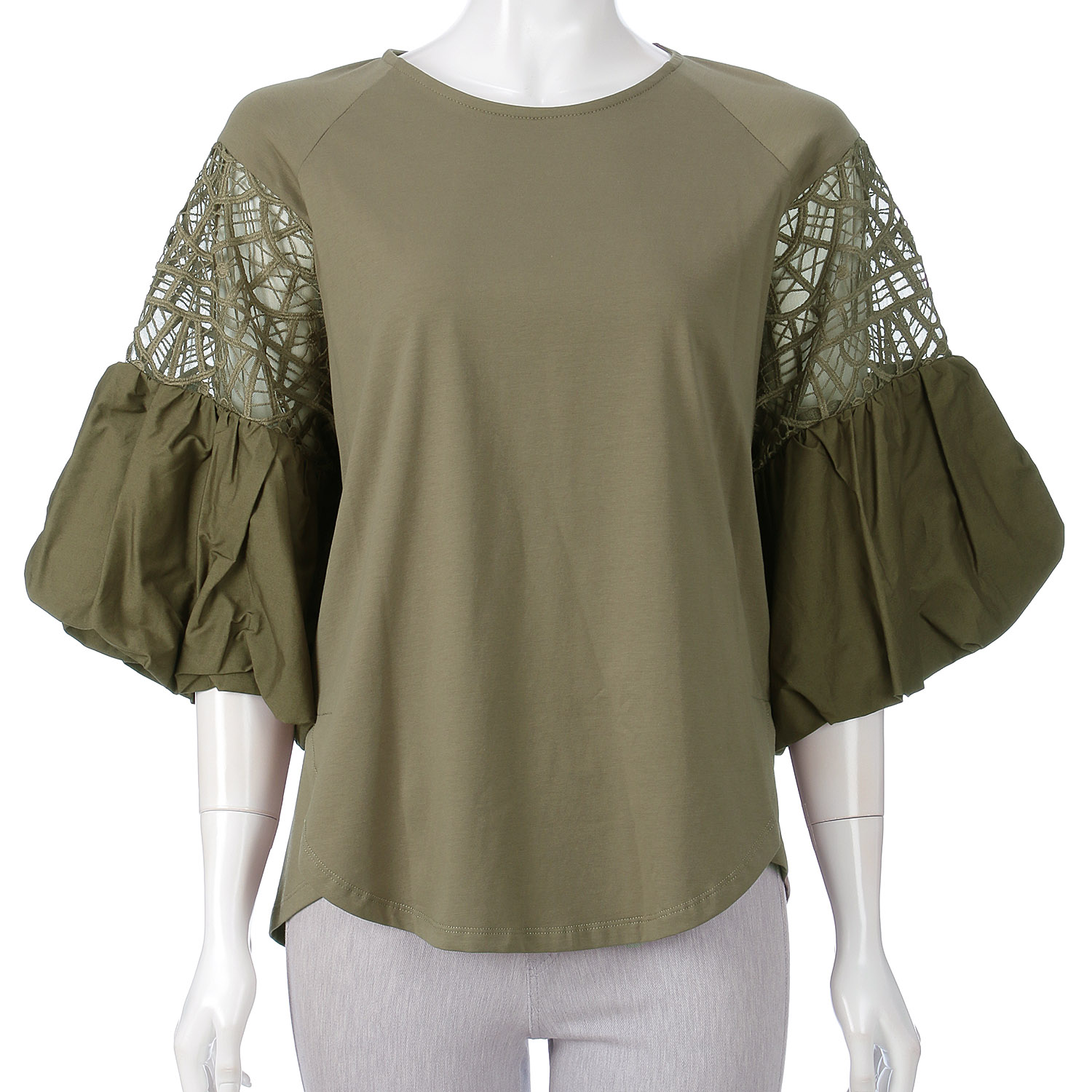 袖レース切替えプルオーバー - 画像7