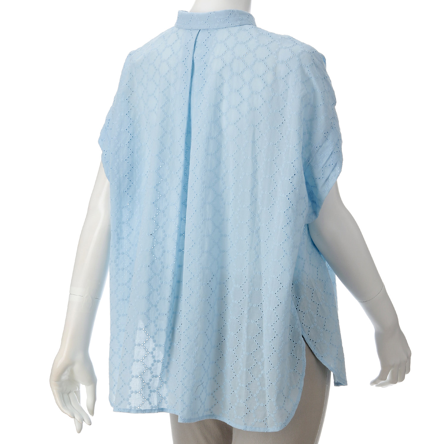 袖タック刺繍シャツ - 画像5