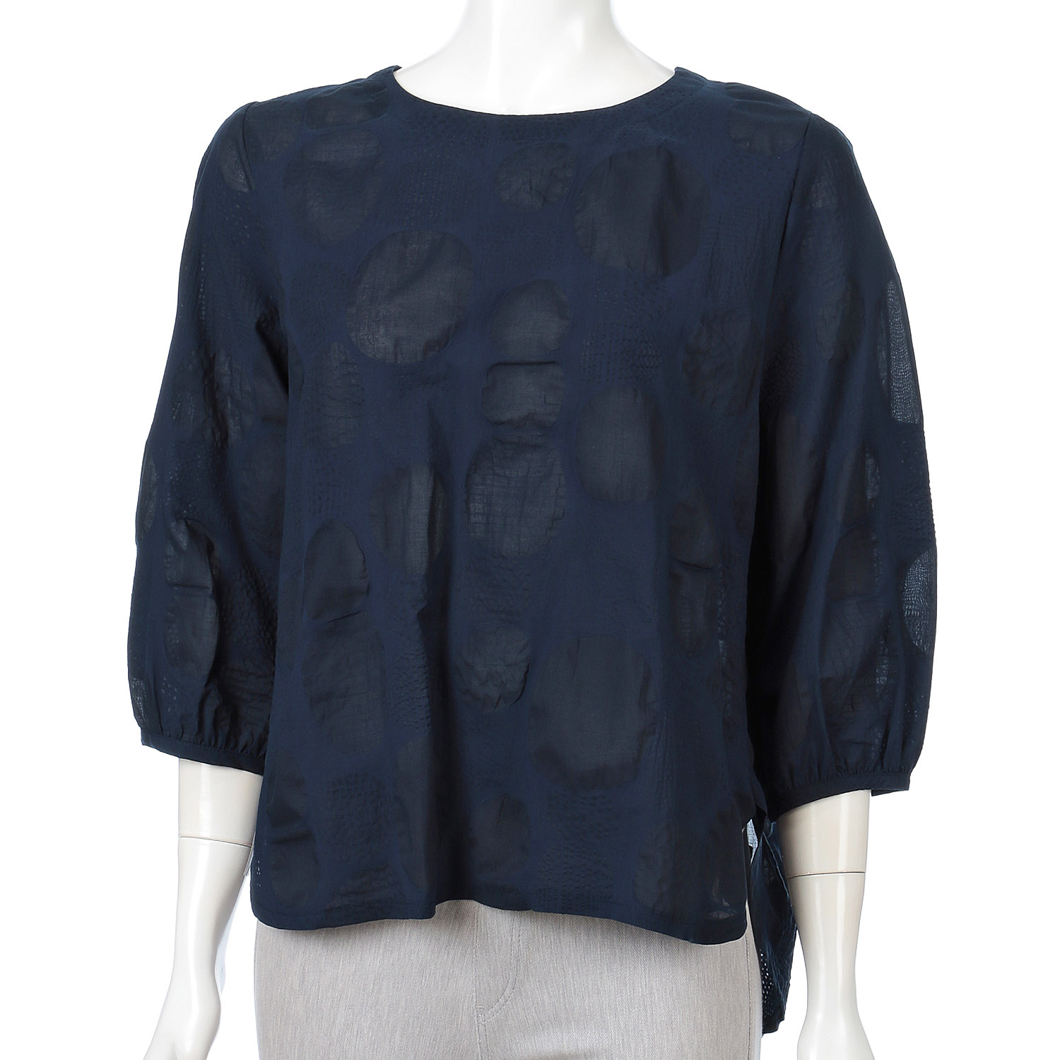 綿水玉塩縮チュニック - 画像8