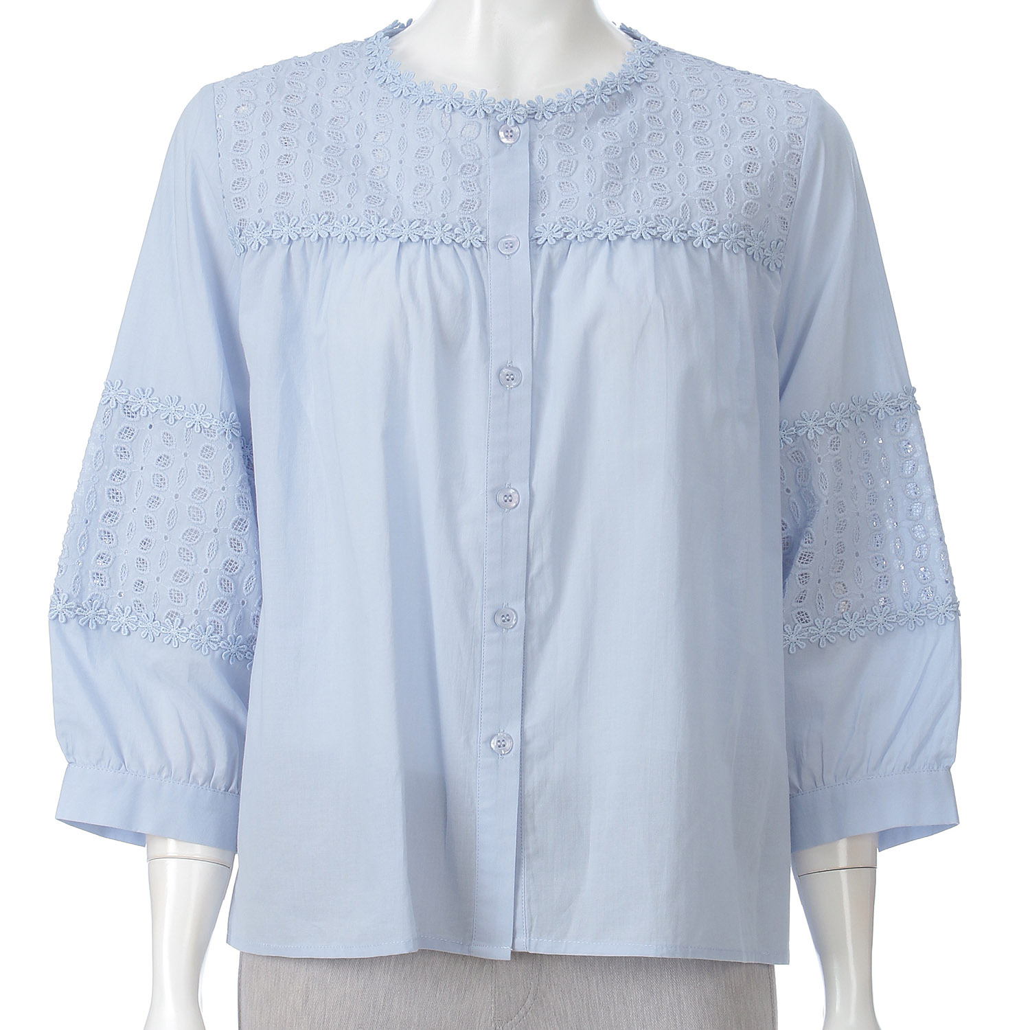 綿刺繍ブラウス - 画像5