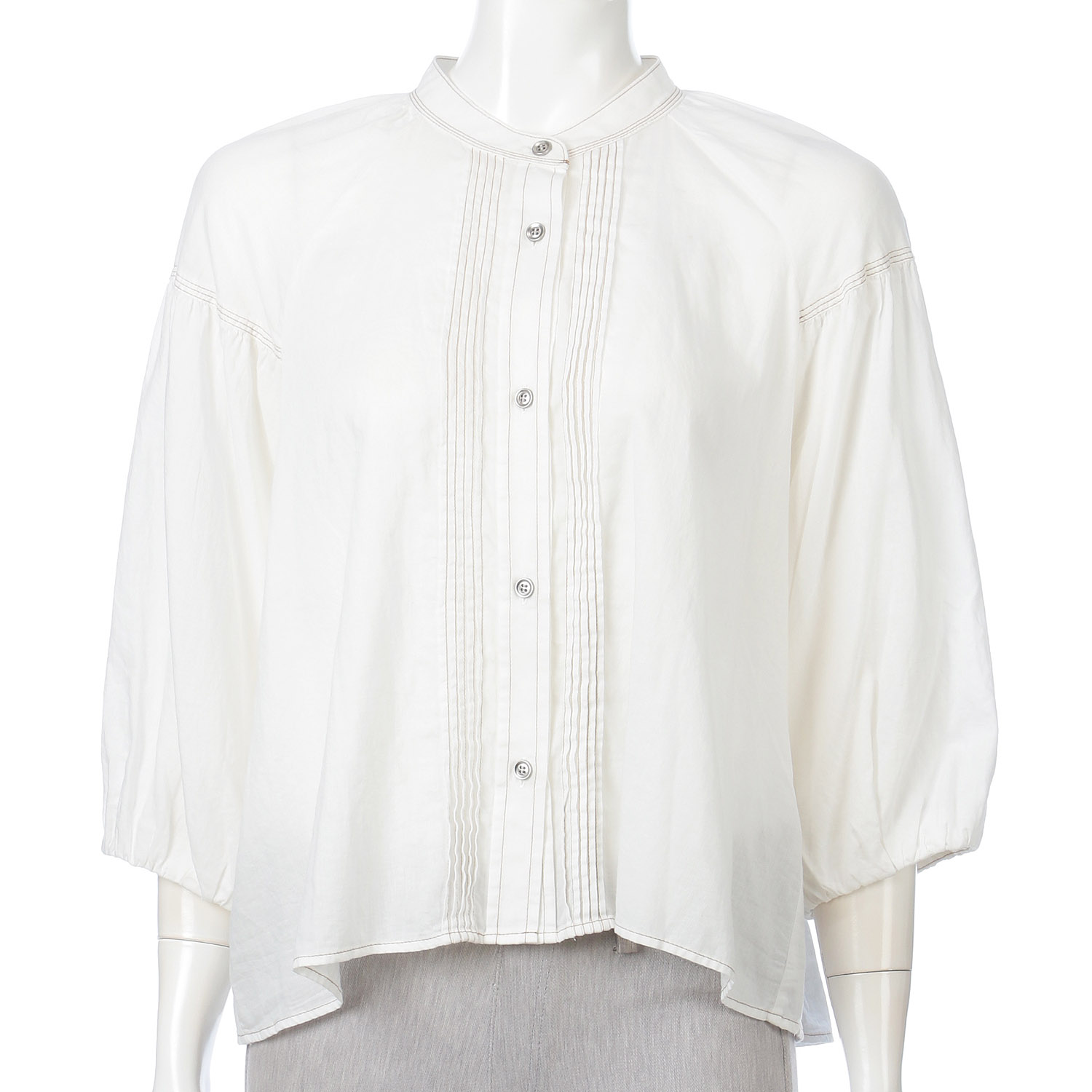 デニムライクピンタックブラウス - 画像2