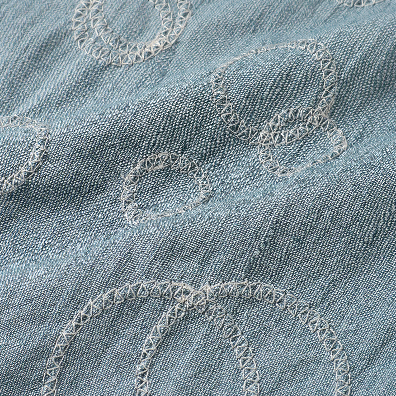 綿シャンブレー刺繍チュニック - 画像6