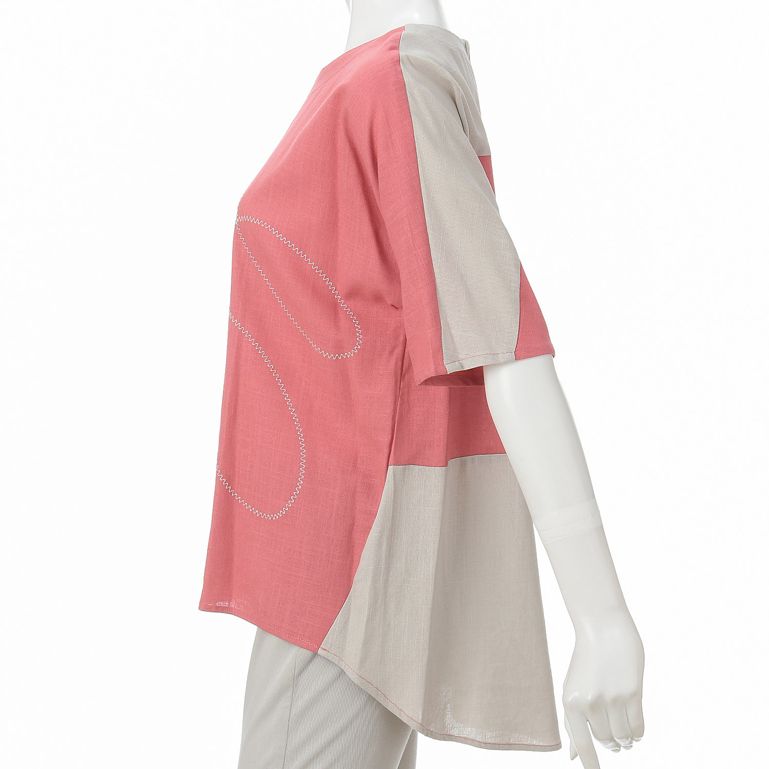 レーヨン混配色チュニック - 画像4