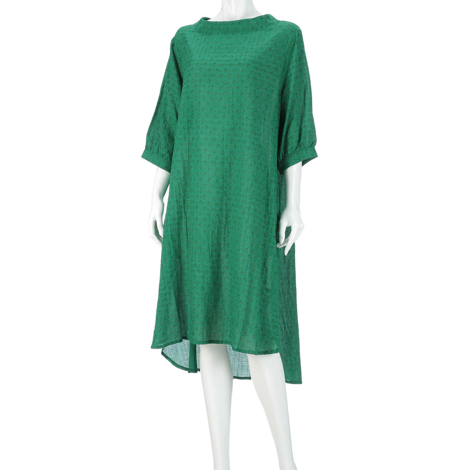 綿レーヨンプリントワンピース - 画像5